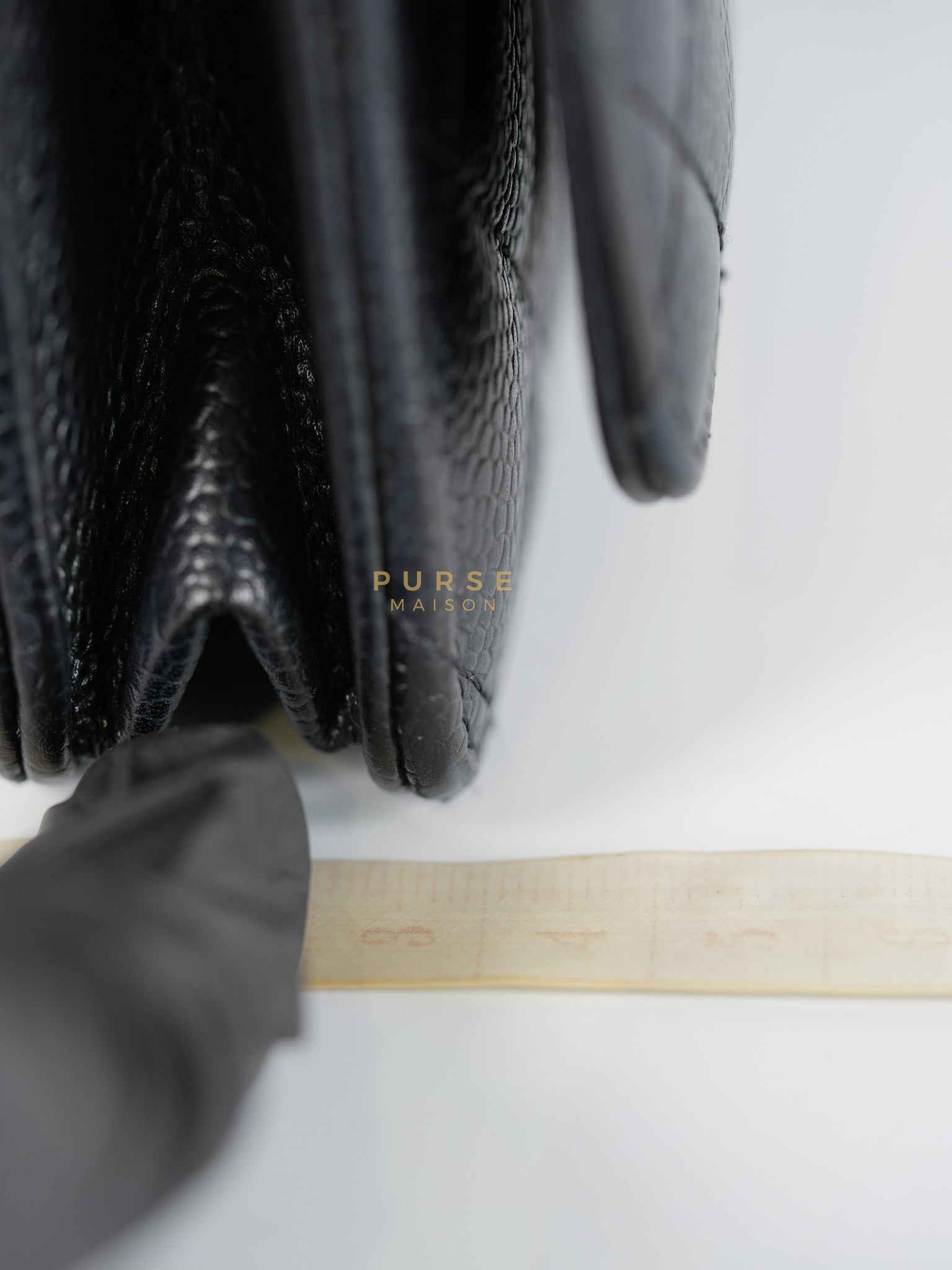 Wallet on Chain in Black Quilted Caviar Leather & Gold Hardware Series 26 | Purse Maison Luxury Bags Shop