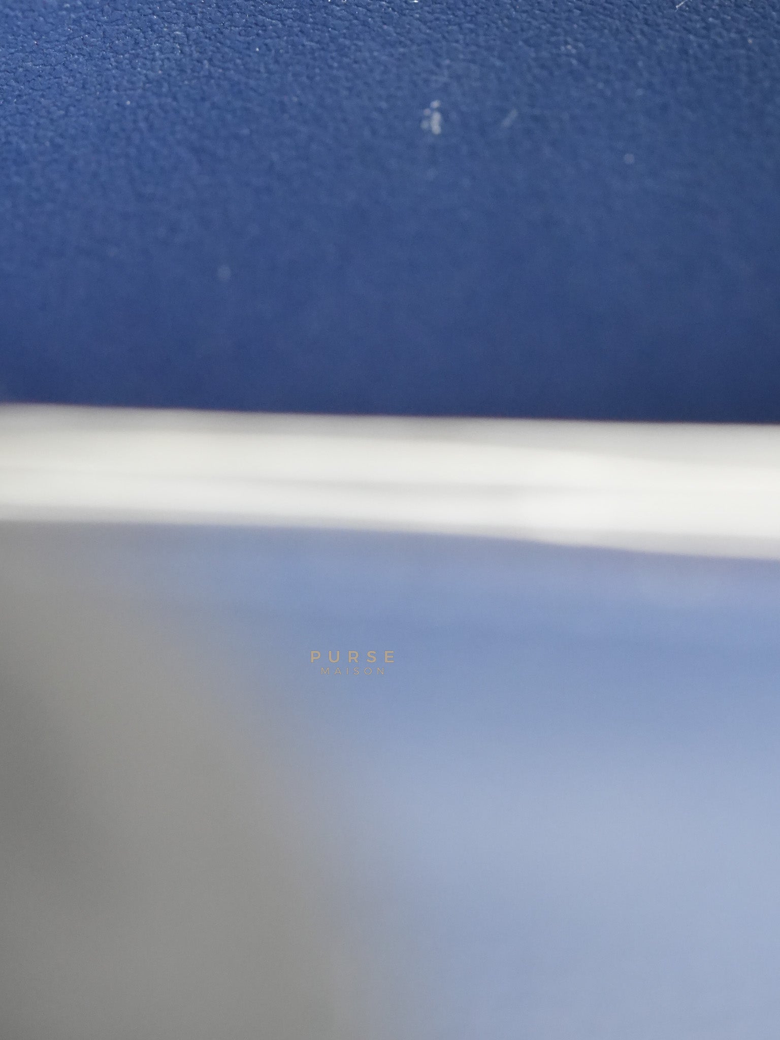 Wallet On Chain In Navy Blue Quilted Caviar Leather Light Gold Hardware Microchip | Purse Maison Luxury Bags Shop