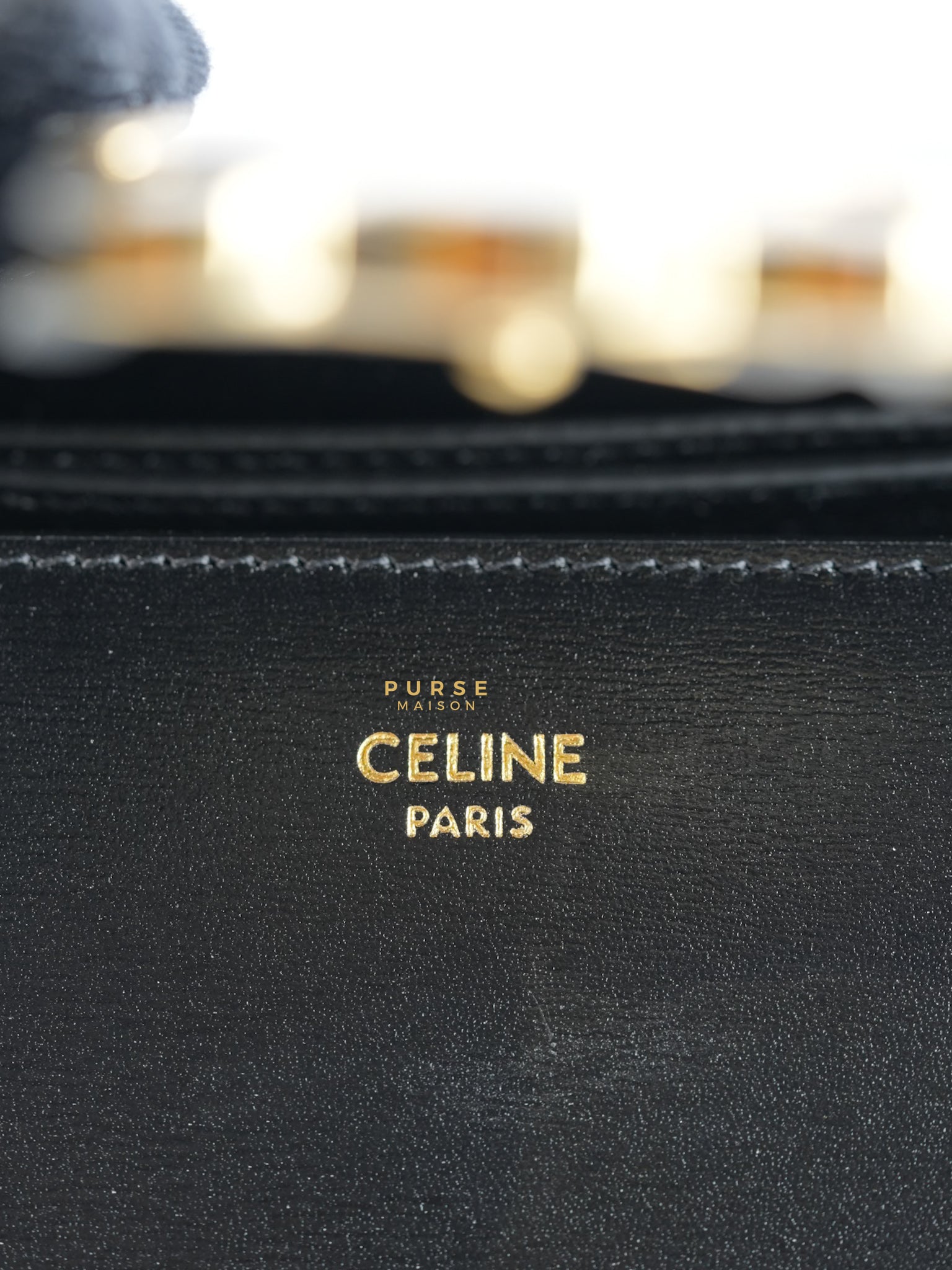 Wallet On Chain Margo Black in Smooth Leather | Purse Maison Luxury Bags Shop