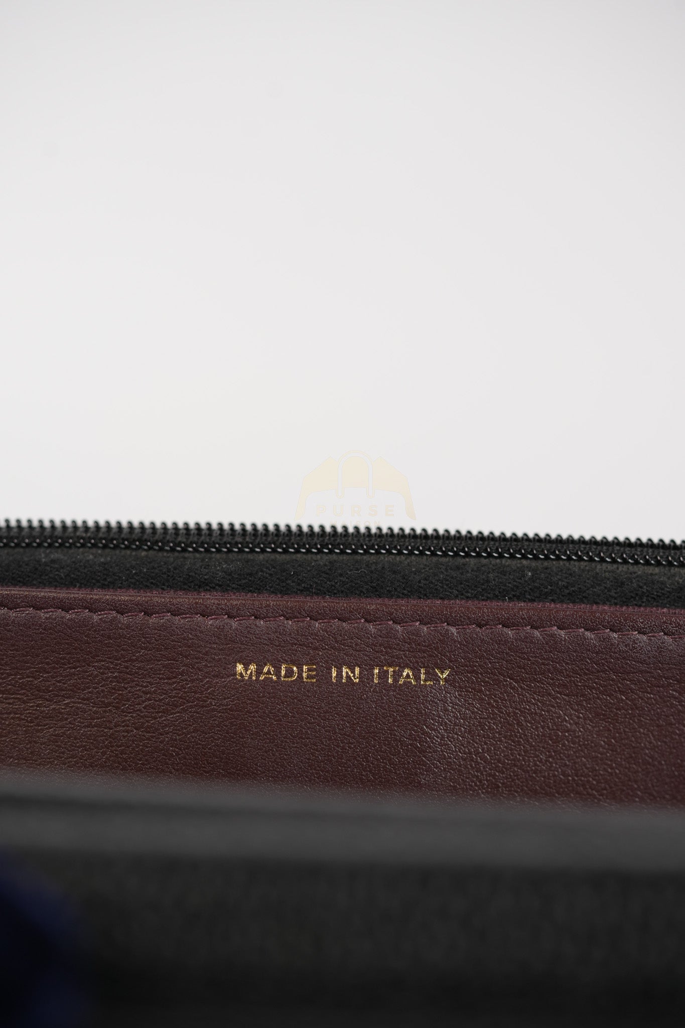 Wallet on Chain (WOC) in Black Caviar Leather & Gold Hardware Microchip | Purse Maison Luxury Bags Shop