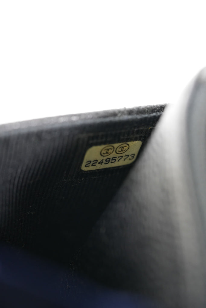 Wallet On Chain (WOC) in Black Quilted Caviar Leather and Gold Hardware Series 22 | Purse Maison Luxury Bags Shop