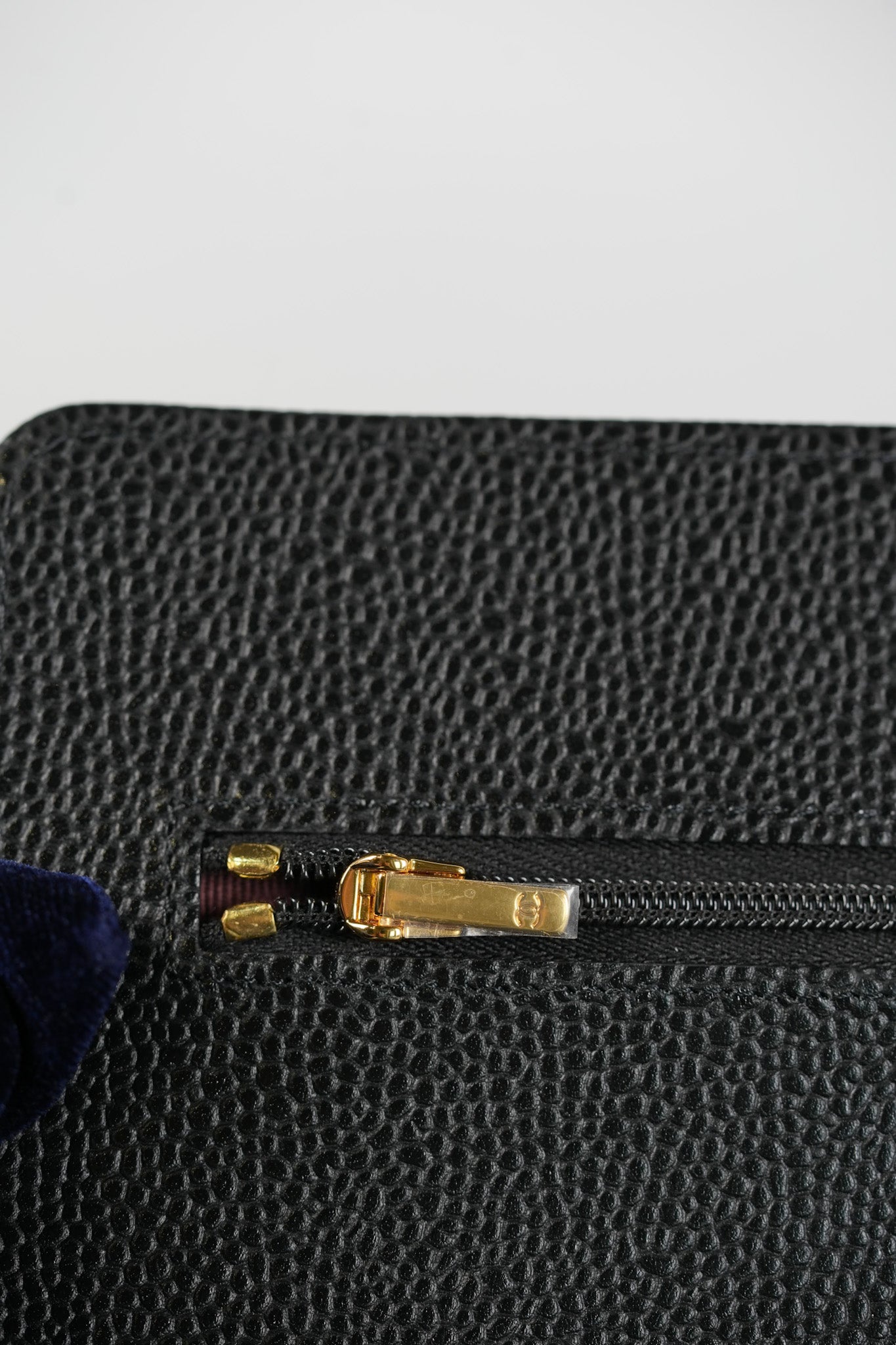 Wallet On Chain (WOC) in Black Quilted Caviar Leather & Gold Hardware Microchip | Purse Maison Luxury Bags Shop