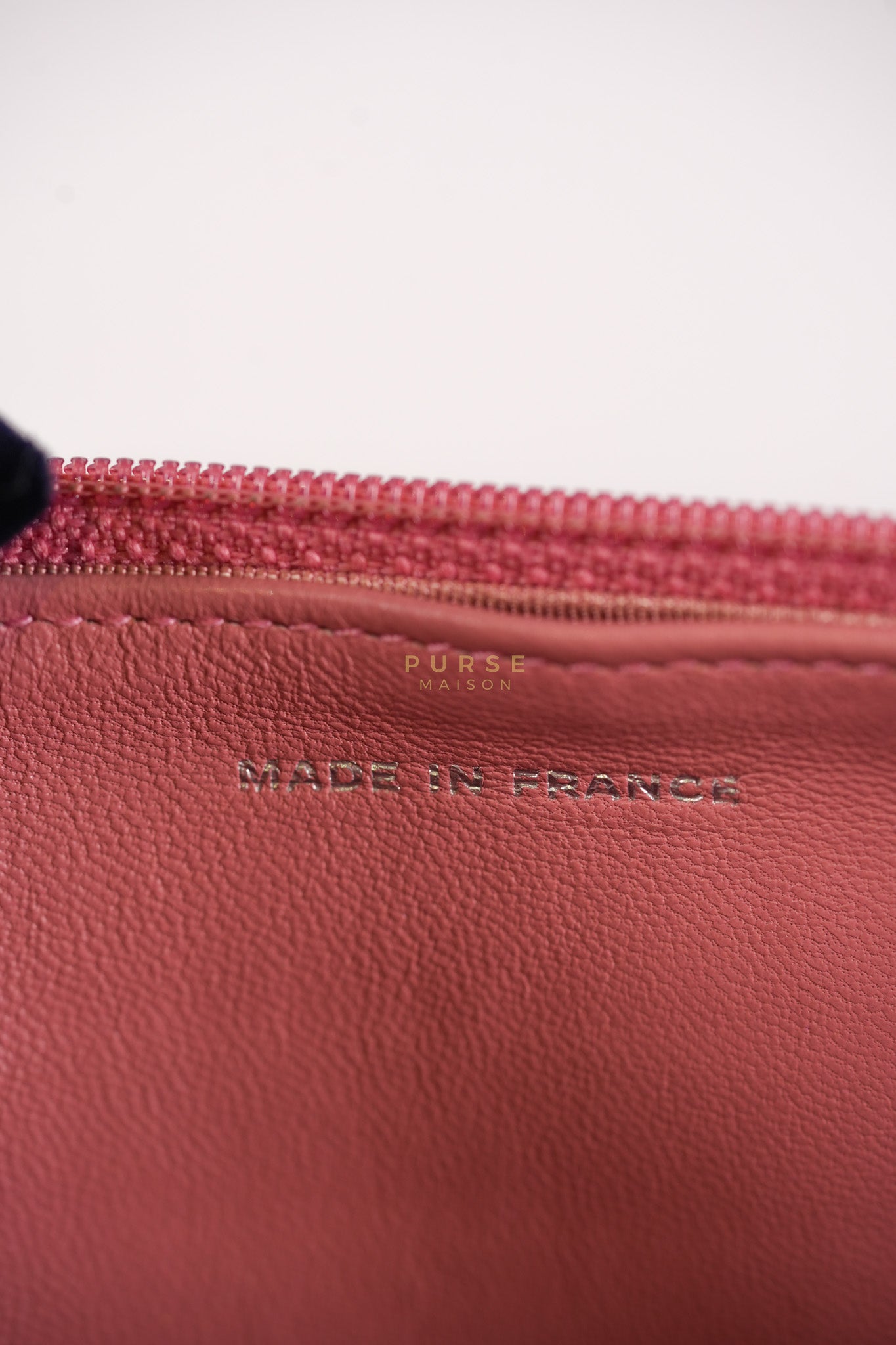 Wallet On Chain (WOC) in Pink Lambskin Leather and Silver Hardware Series 14 | Purse Maison Luxury Bags Shop