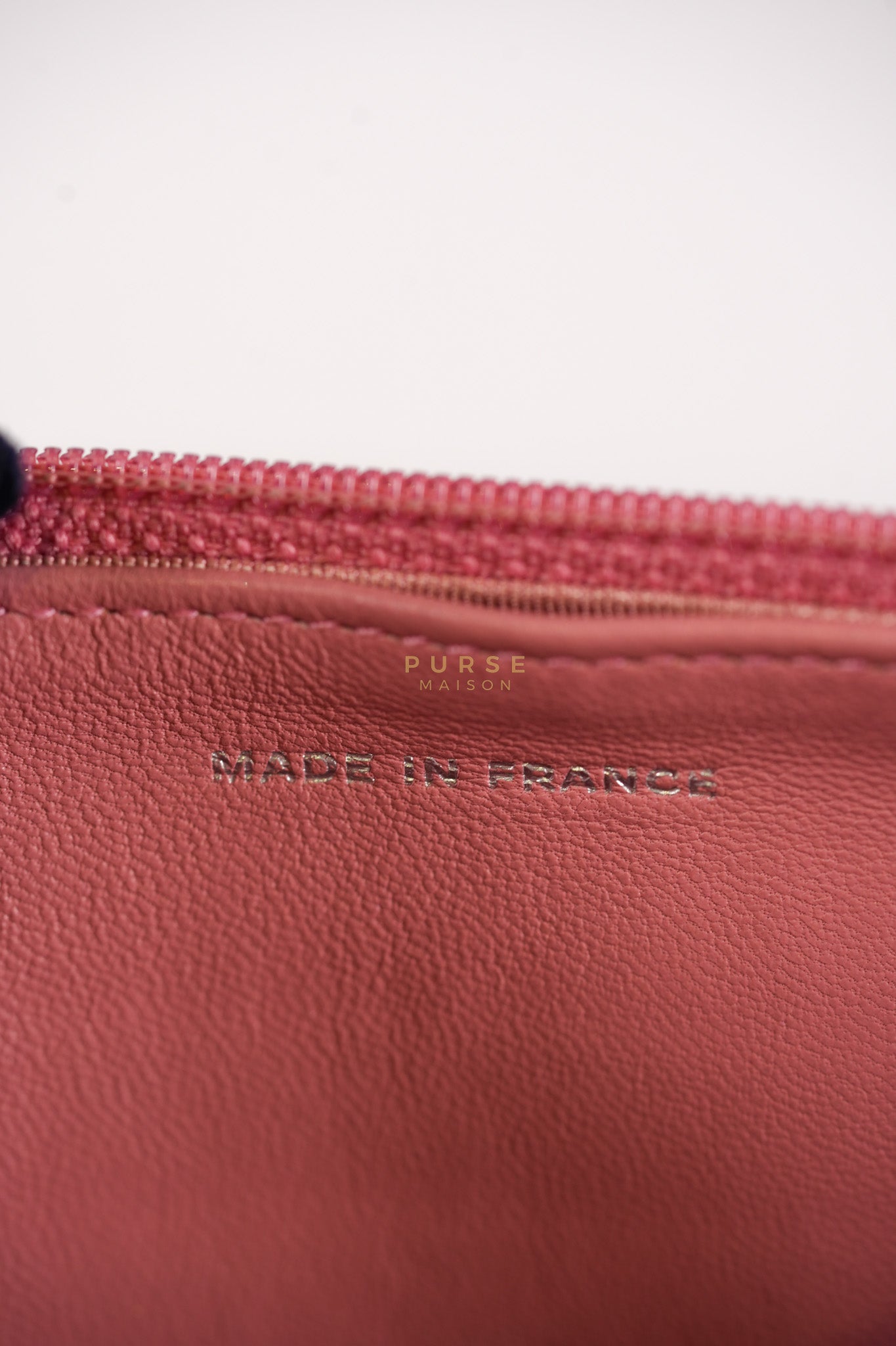 Wallet On Chain (WOC) in Pink Lambskin Leather and Silver Hardware Series 14 | Purse Maison Luxury Bags Shop