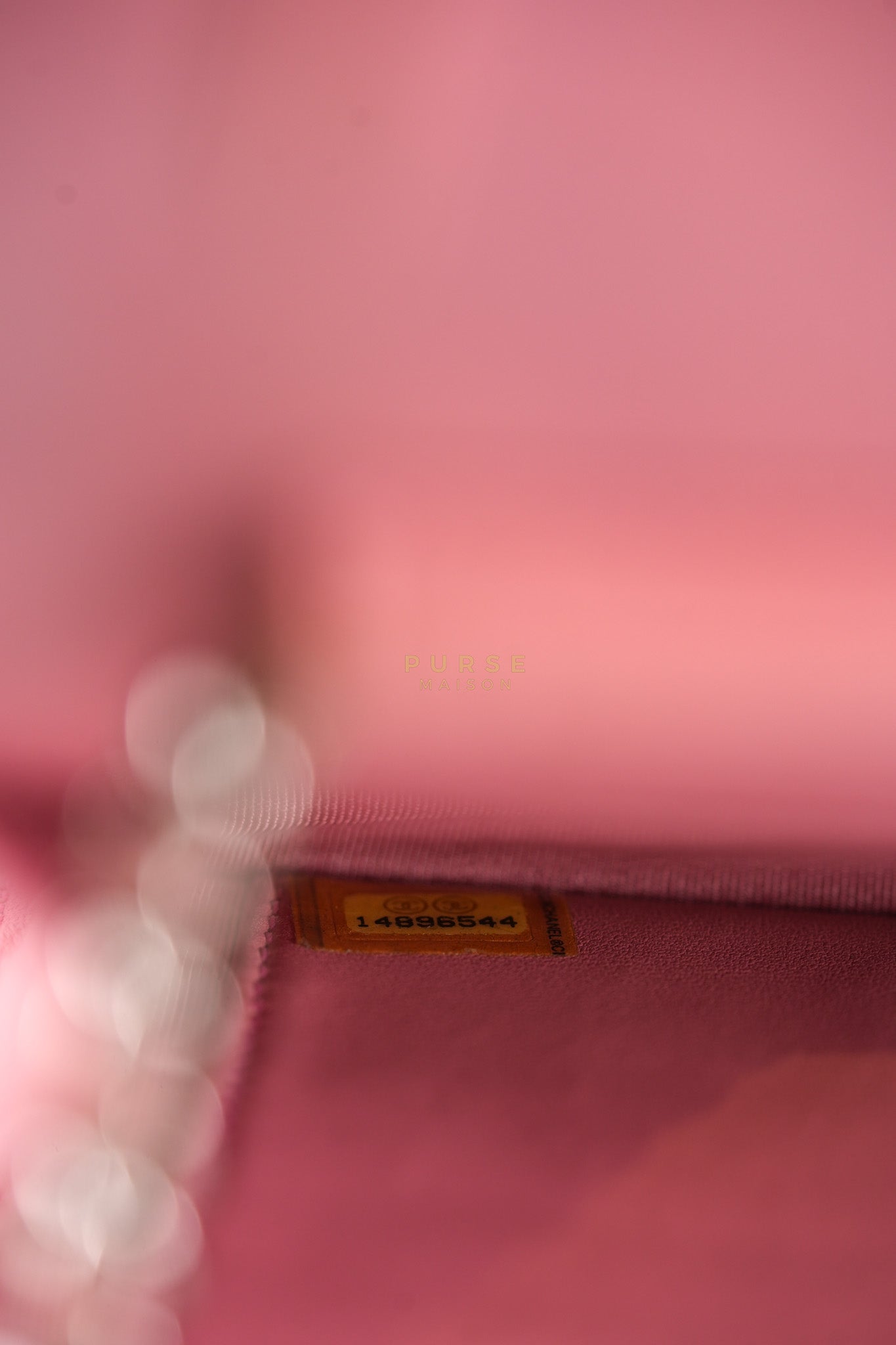 Wallet On Chain (WOC) in Pink Lambskin Leather and Silver Hardware Series 14 | Purse Maison Luxury Bags Shop