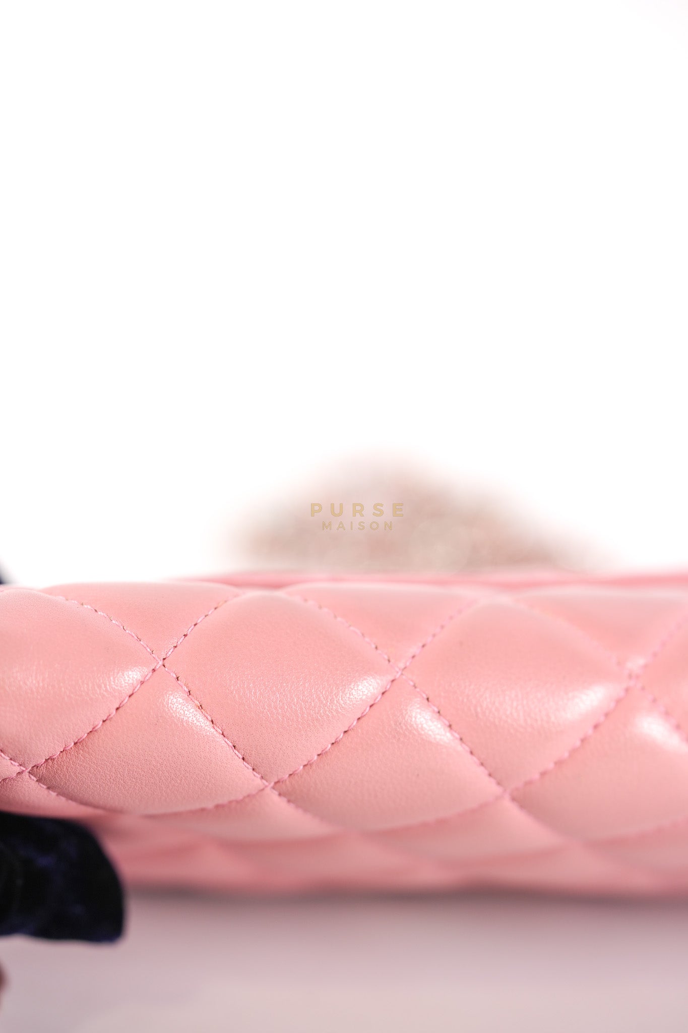 Wallet On Chain (WOC) in Pink Lambskin Leather and Silver Hardware Series 14 | Purse Maison Luxury Bags Shop