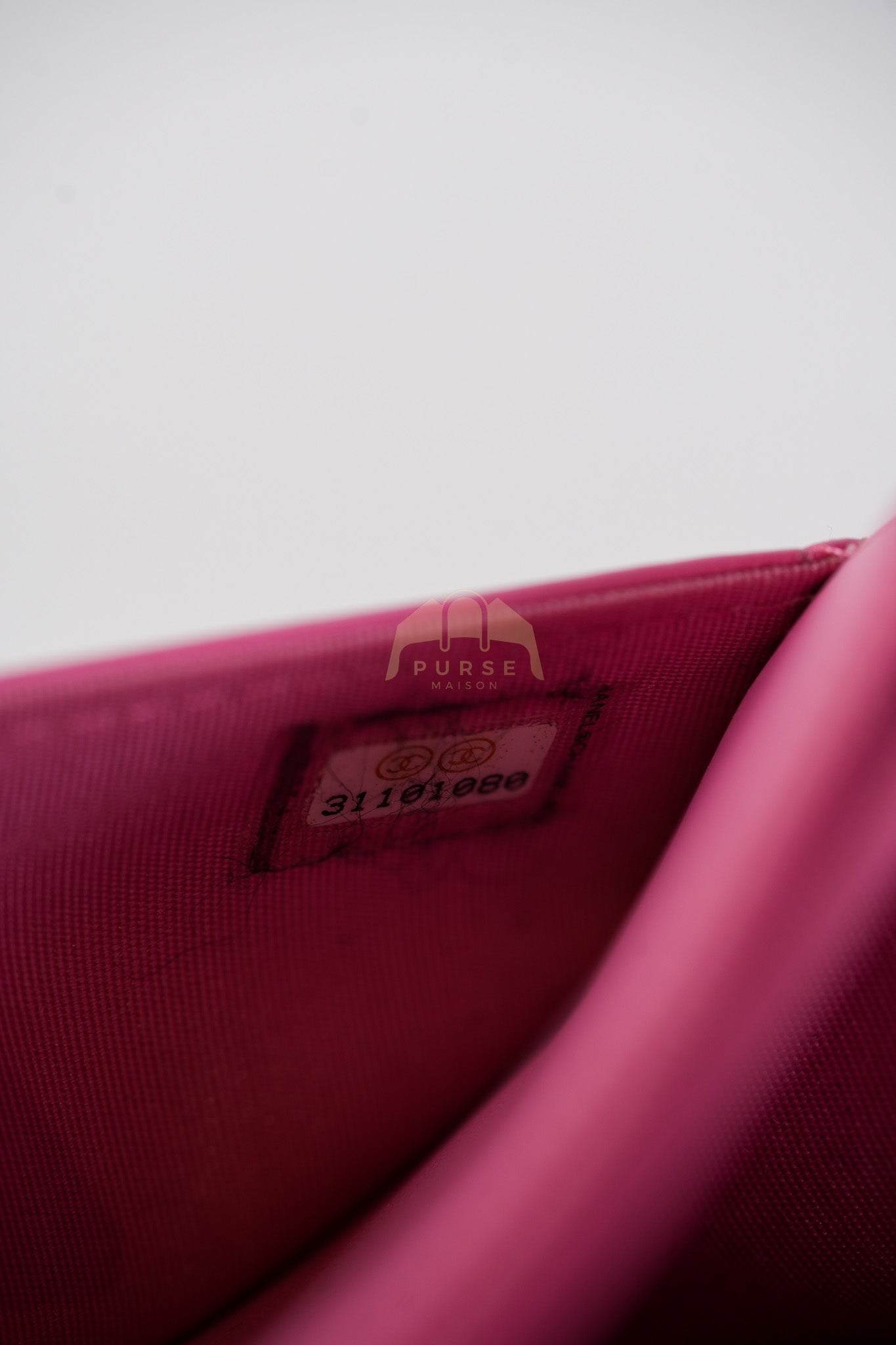 Wallet On Chain (WOC) in Pink Quilted Caviar Leather and Aged Gold Hardware Series 31 | Purse Maison Luxury Bags Shop