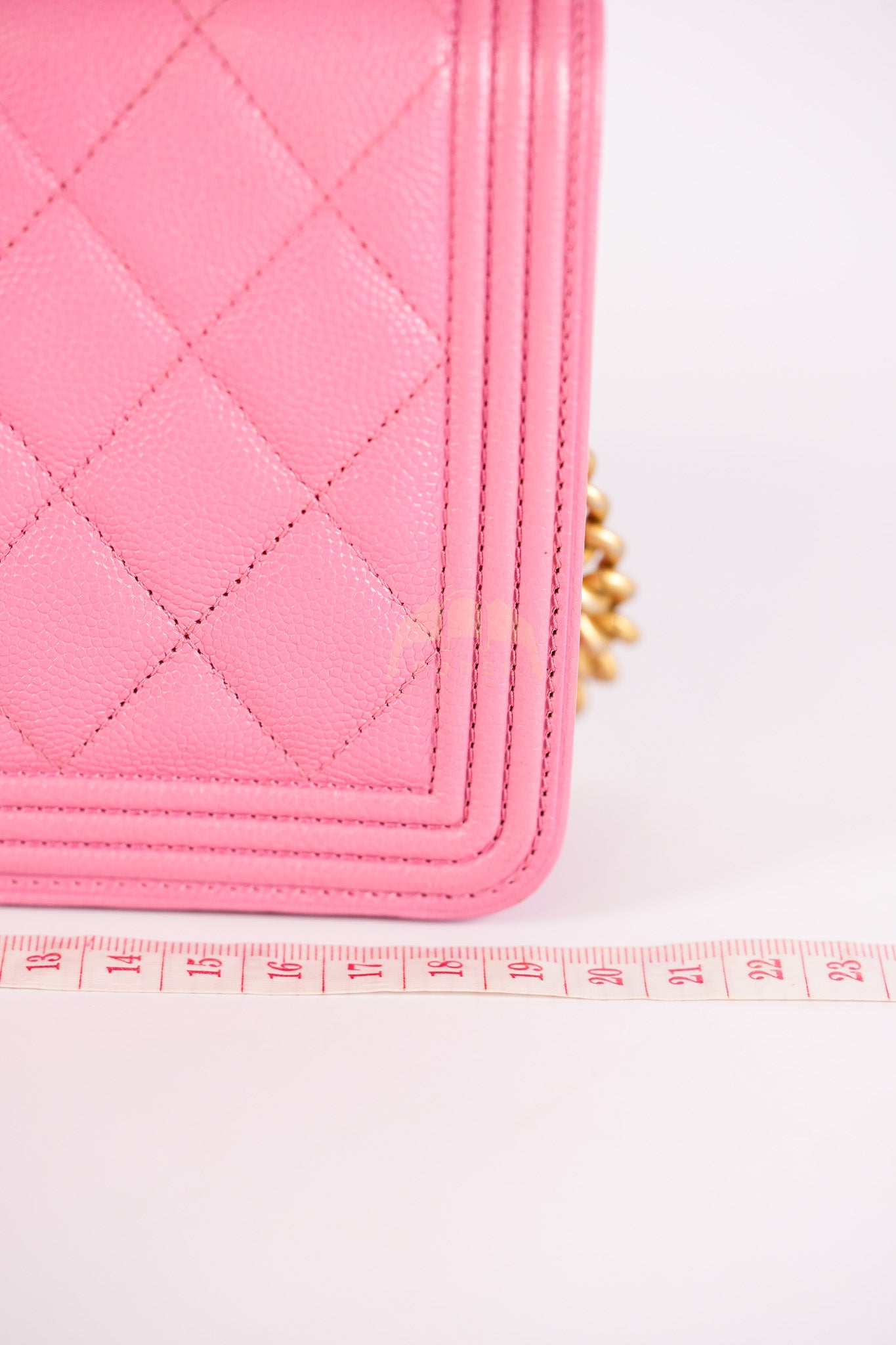 Wallet On Chain (WOC) in Pink Quilted Caviar Leather and Aged Gold Hardware Series 31 | Purse Maison Luxury Bags Shop