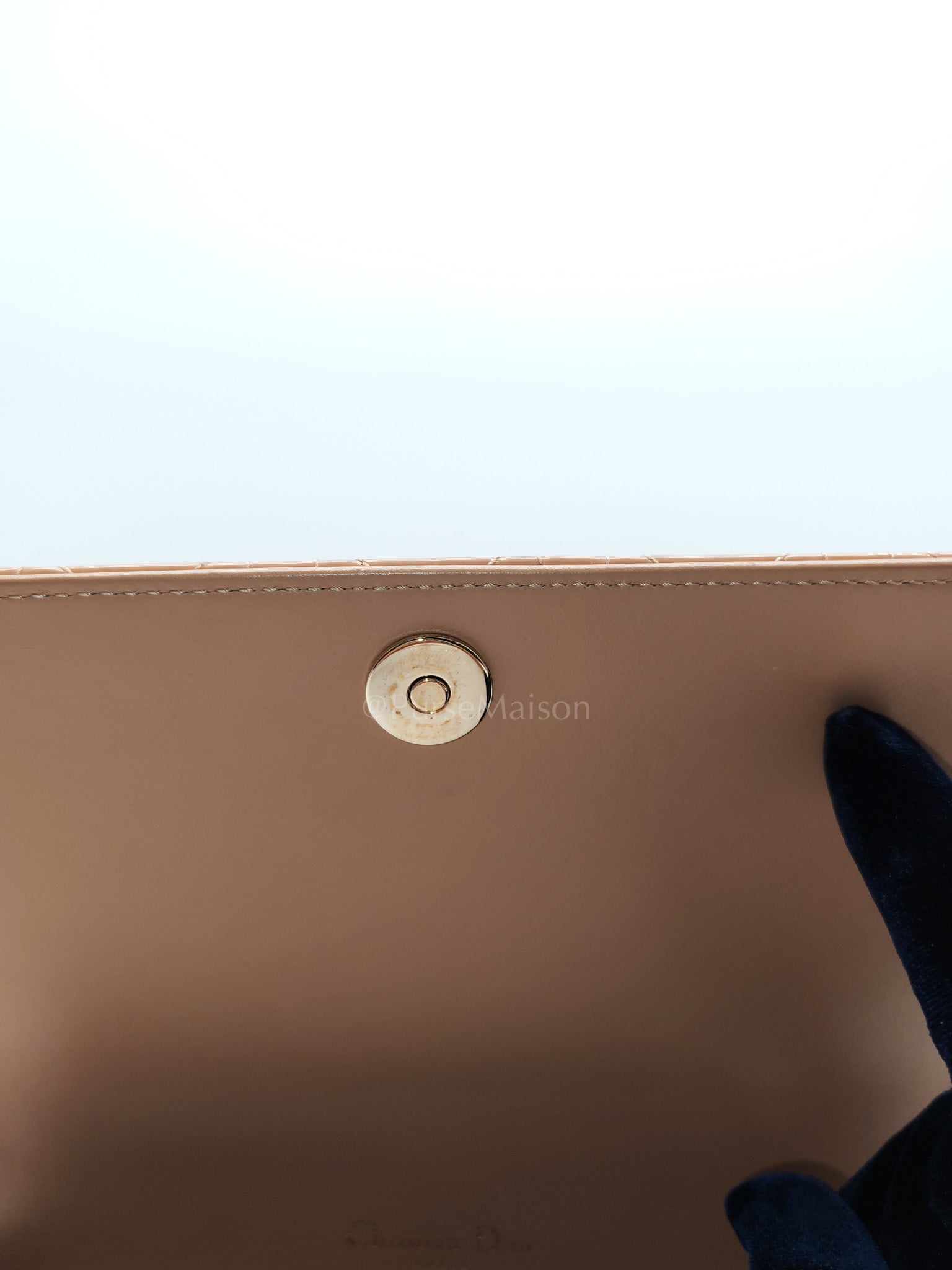 Wallet On Chain (WOC) Rose des Vents Cannage Patent Leather Chain Bag | Purse Maison Luxury Bags Shop