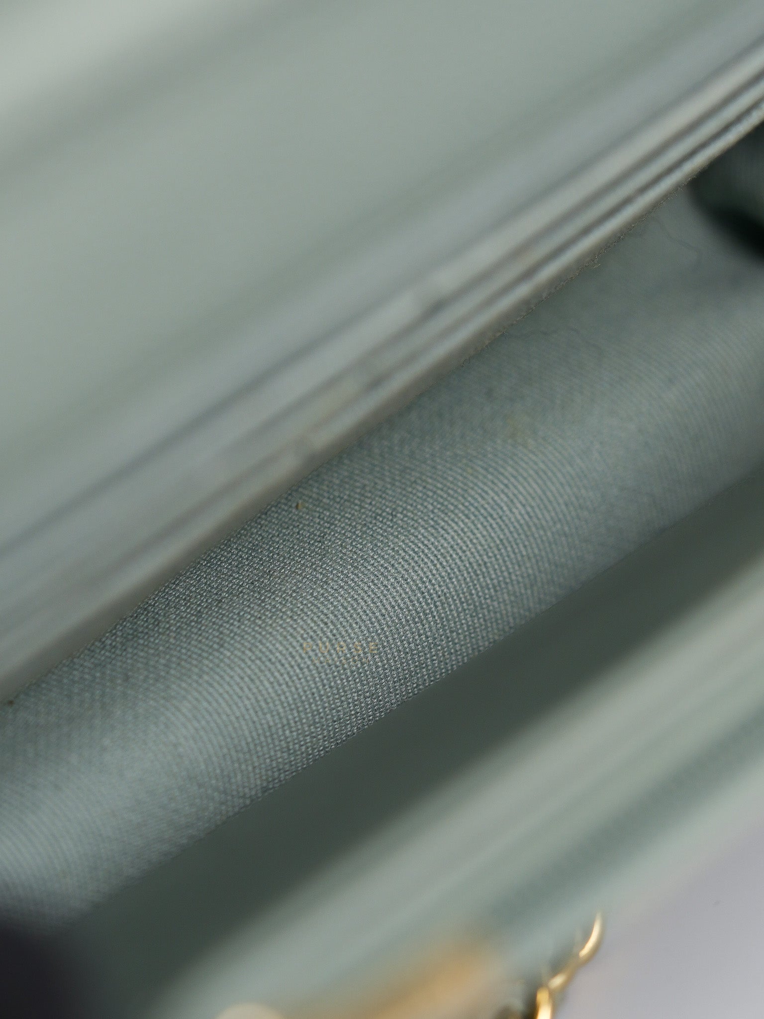 Wallet on Chain(WOC) Light Green Caviar Leather Light Gold Hardware(Microchip) | Purse Maison Luxury Bags Shop