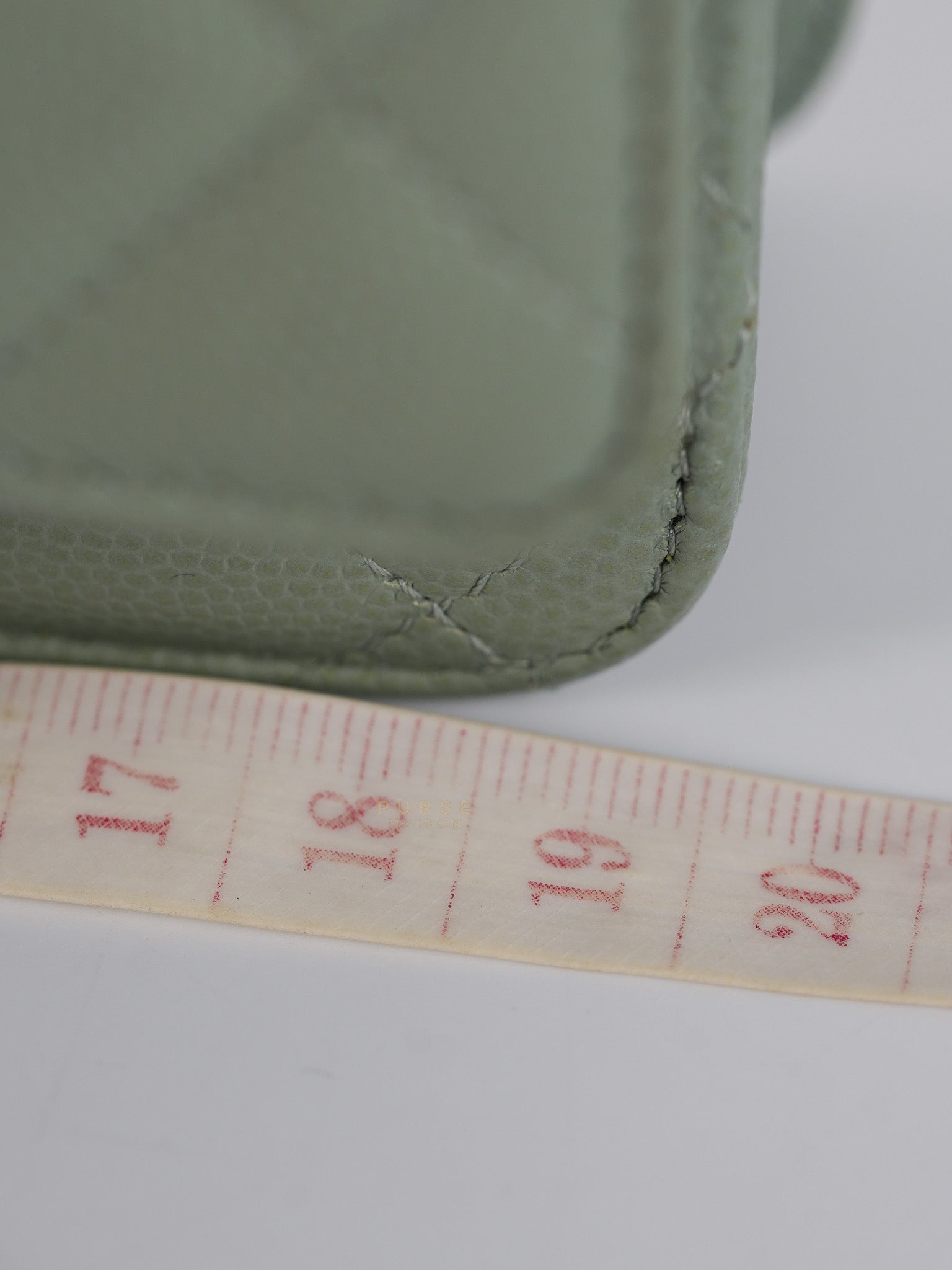 Wallet on Chain(WOC) Light Green Caviar Leather Light Gold Hardware(Microchip) | Purse Maison Luxury Bags Shop