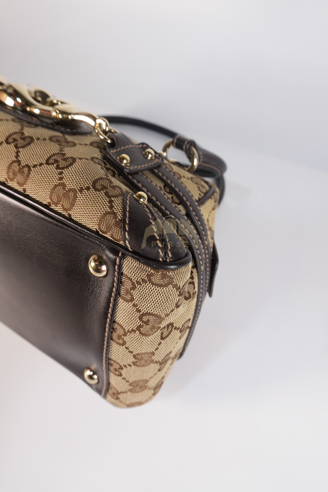 Wave Boston Medium in Beige/Ebony GG Canvas | Purse Maison Luxury Bags Shop