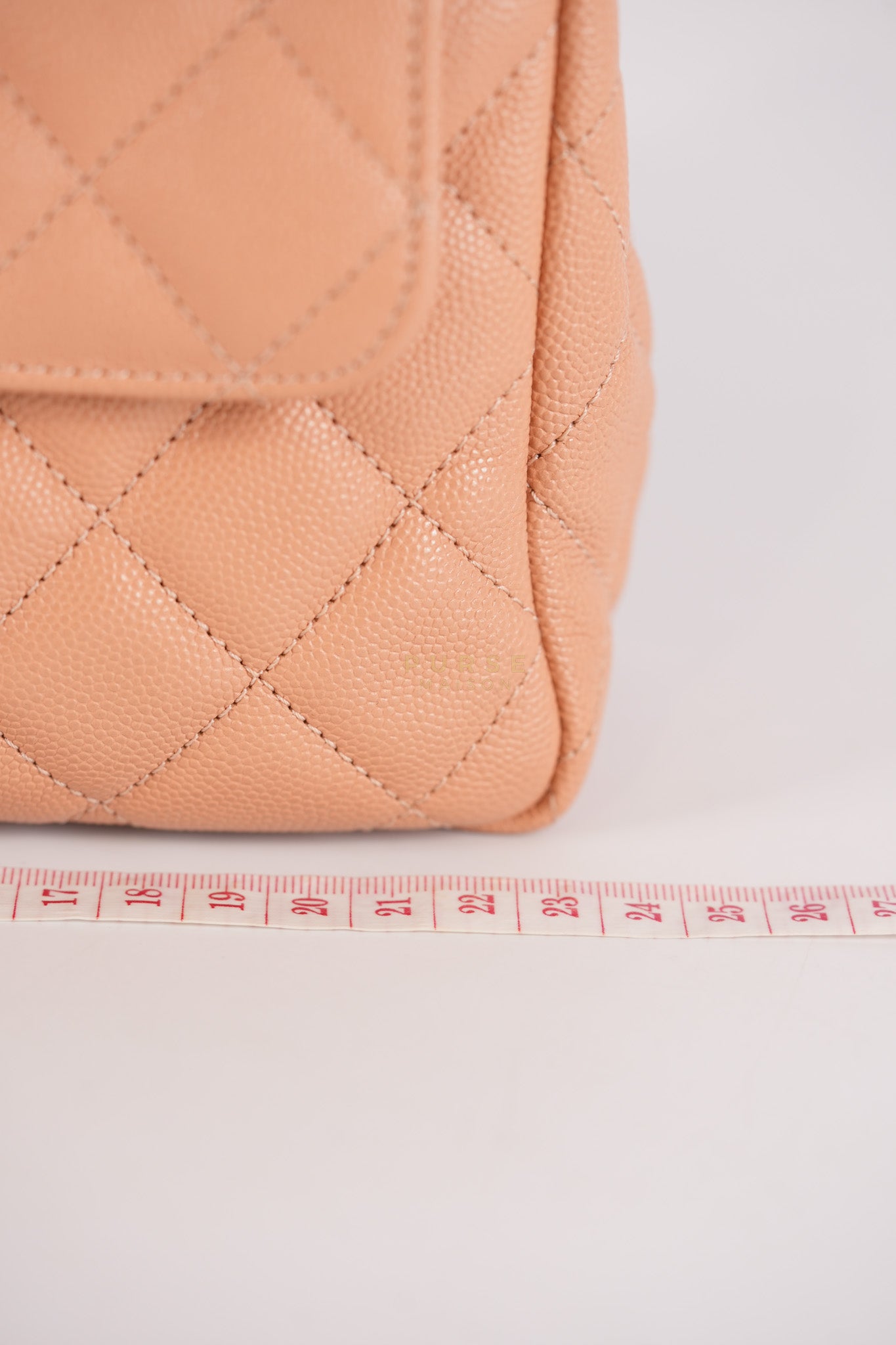 Wavy Small Hobo Caramel Caviar Leather in Aged Gold Hardware (Microchip) | Purse Maison Luxury Bags Shop