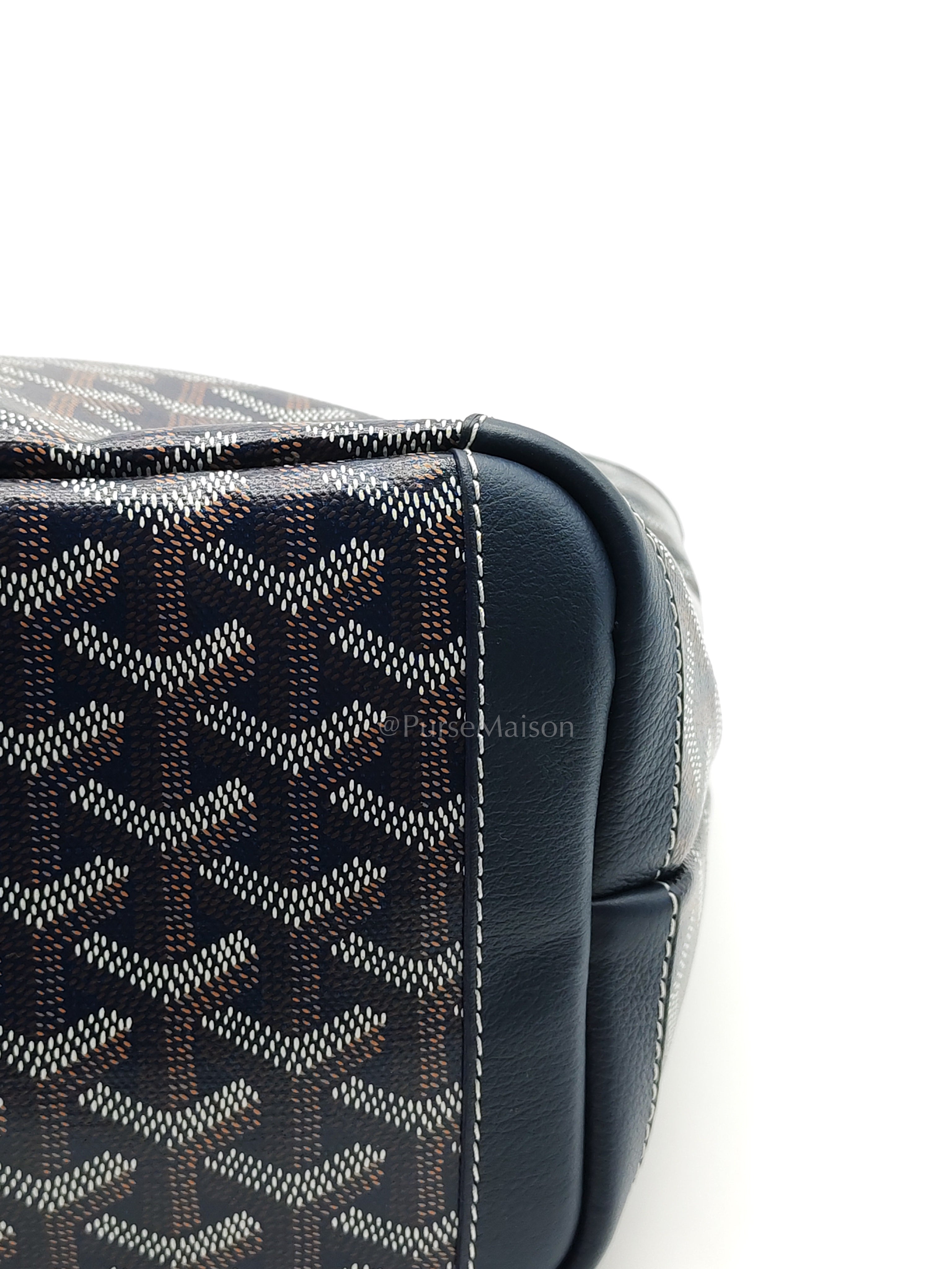 Artois PM in Navy Blue Goyardine Canvas Tote Bag