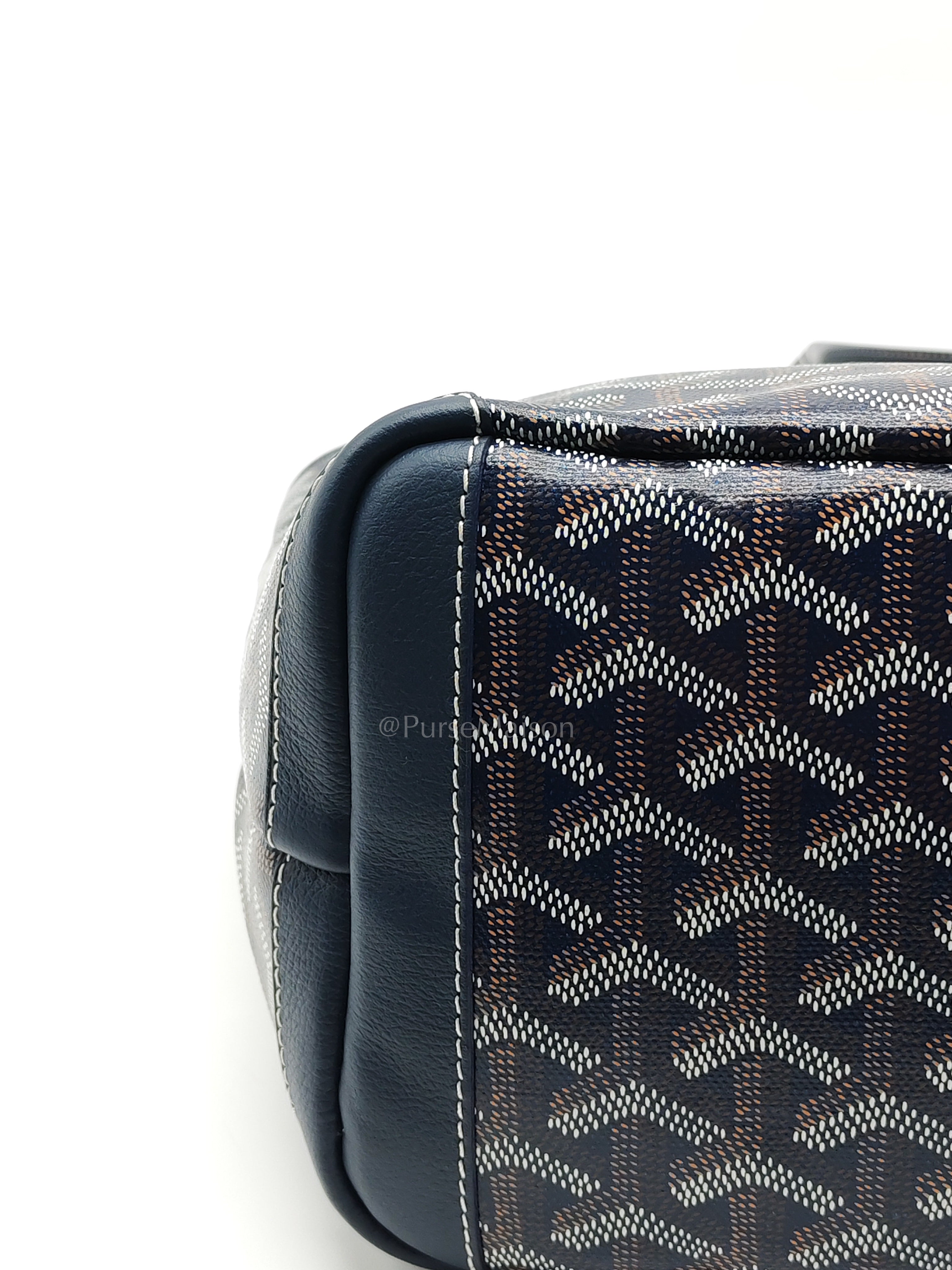 Artois PM in Navy Blue Goyardine Canvas Tote Bag
