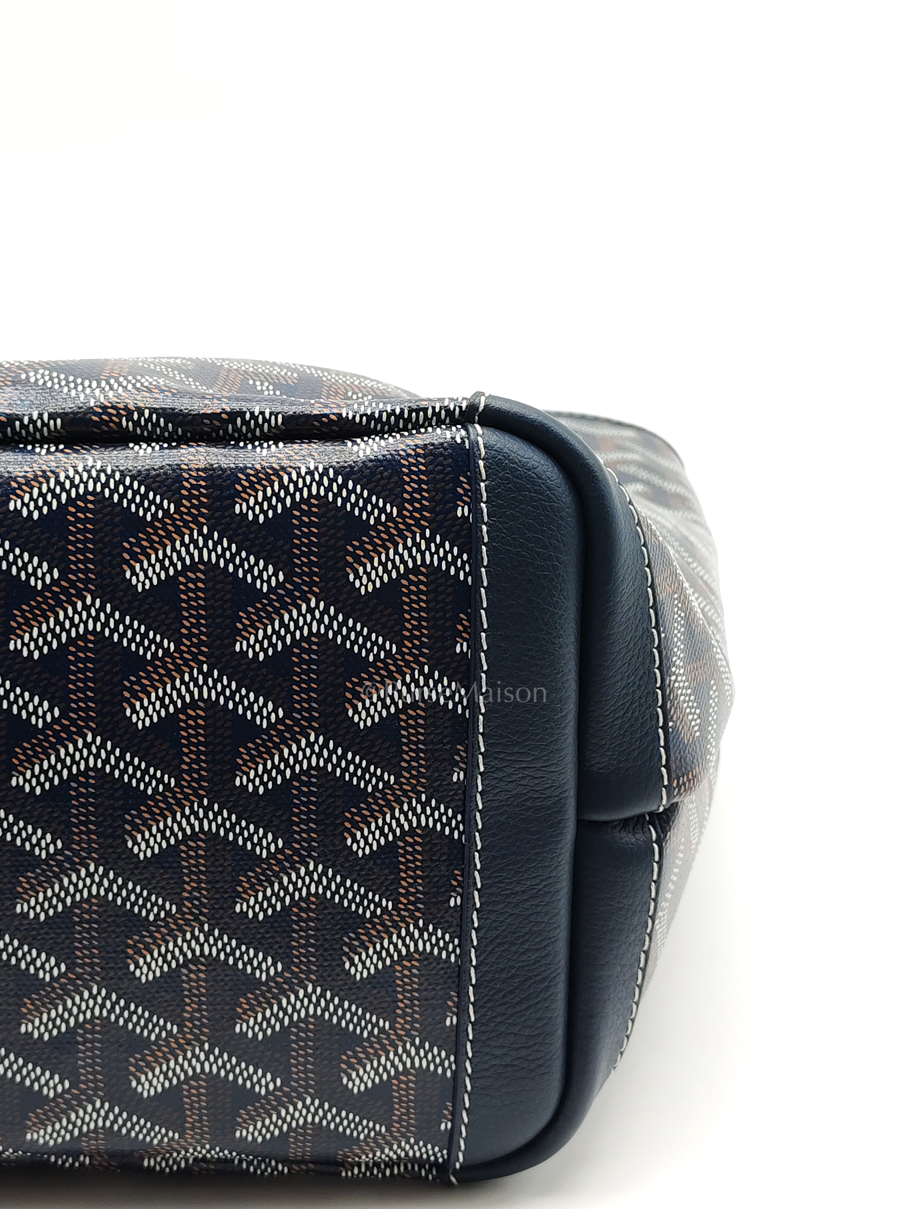 Artois PM in Navy Blue Goyardine Canvas Tote Bag
