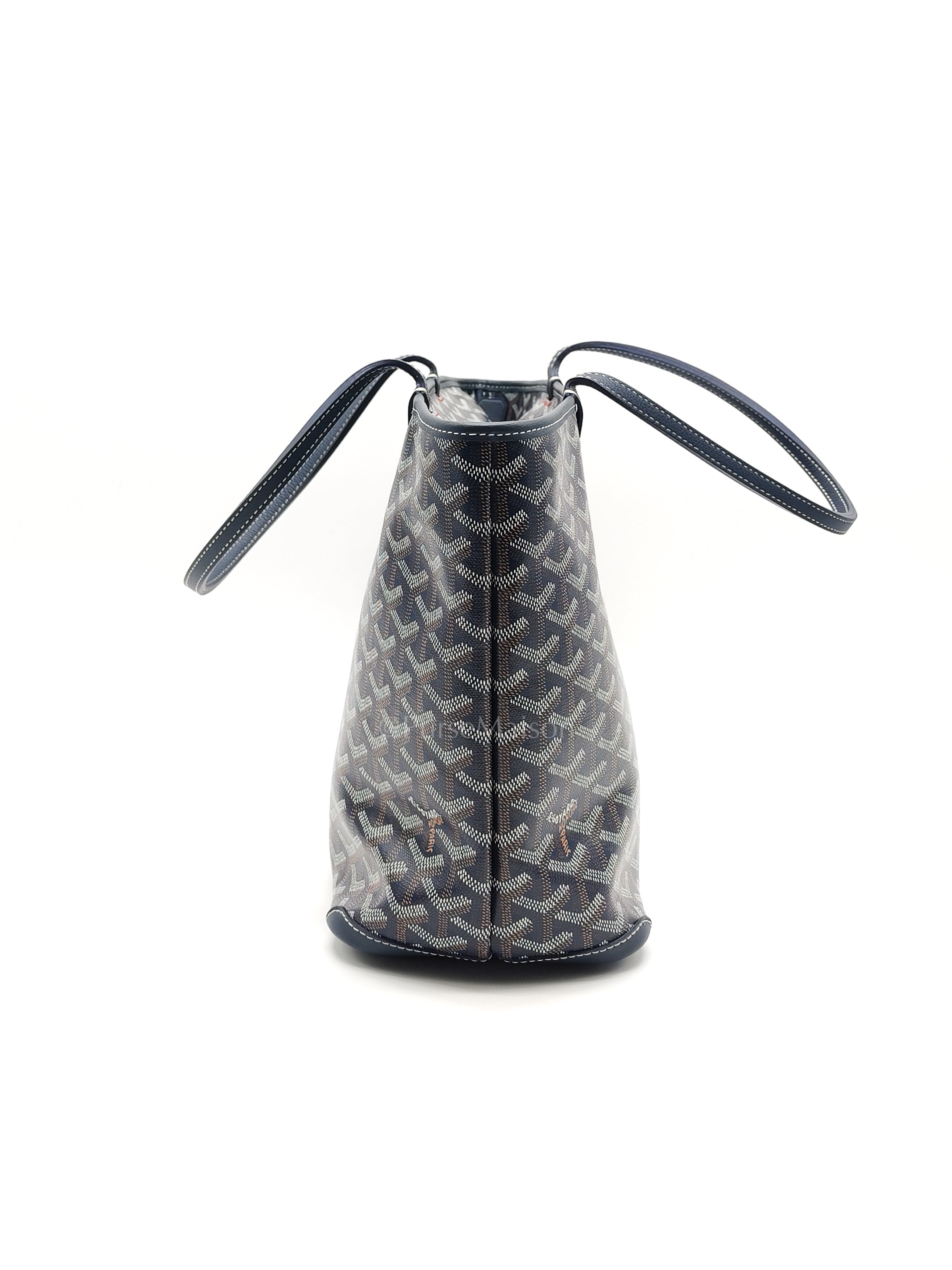 Artois PM in Navy Blue Goyardine Canvas Tote Bag
