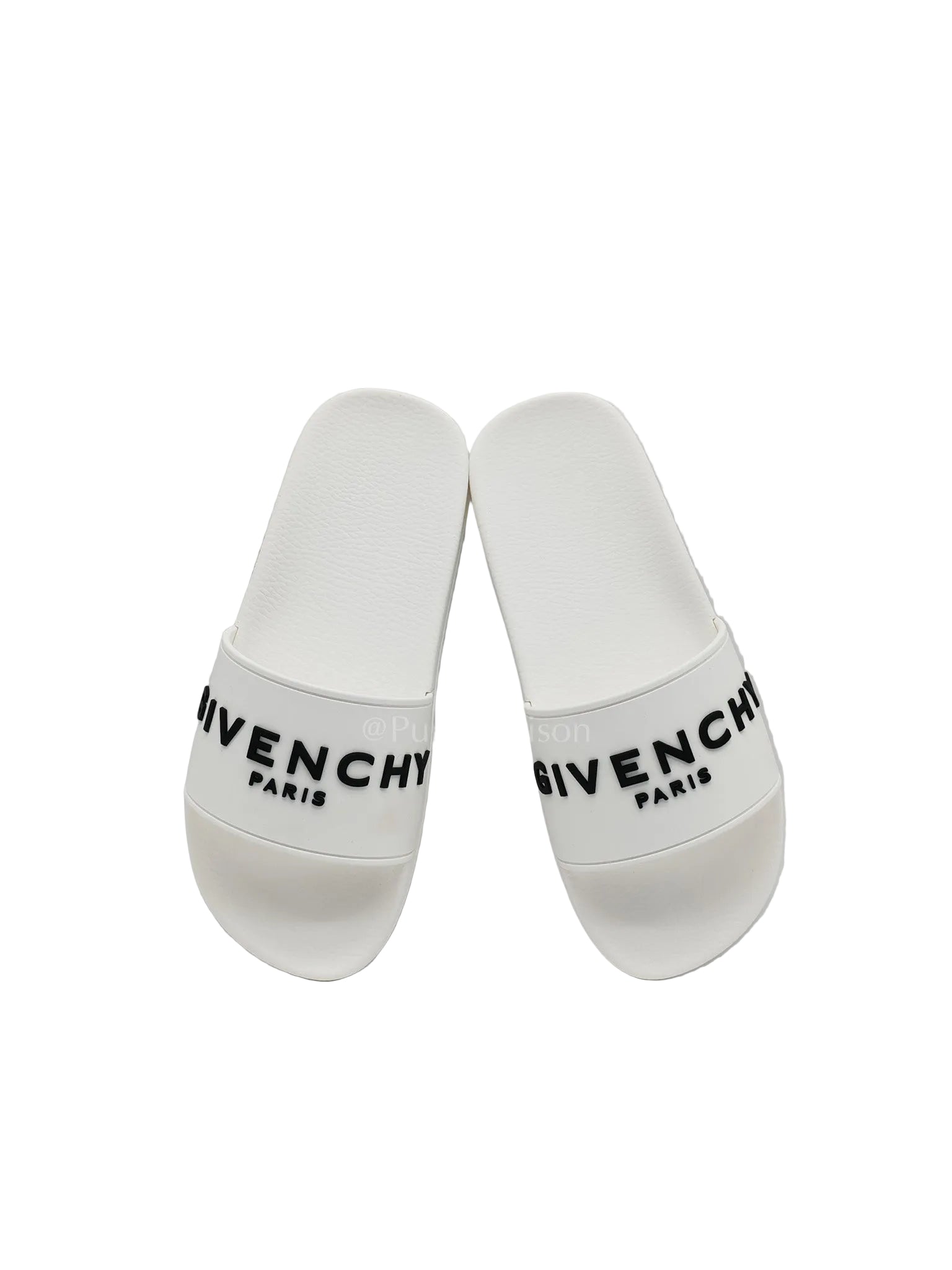 White Rubber Pool Slides 39 EU (25.5 cm) | Purse Maison Luxury Bags Shop