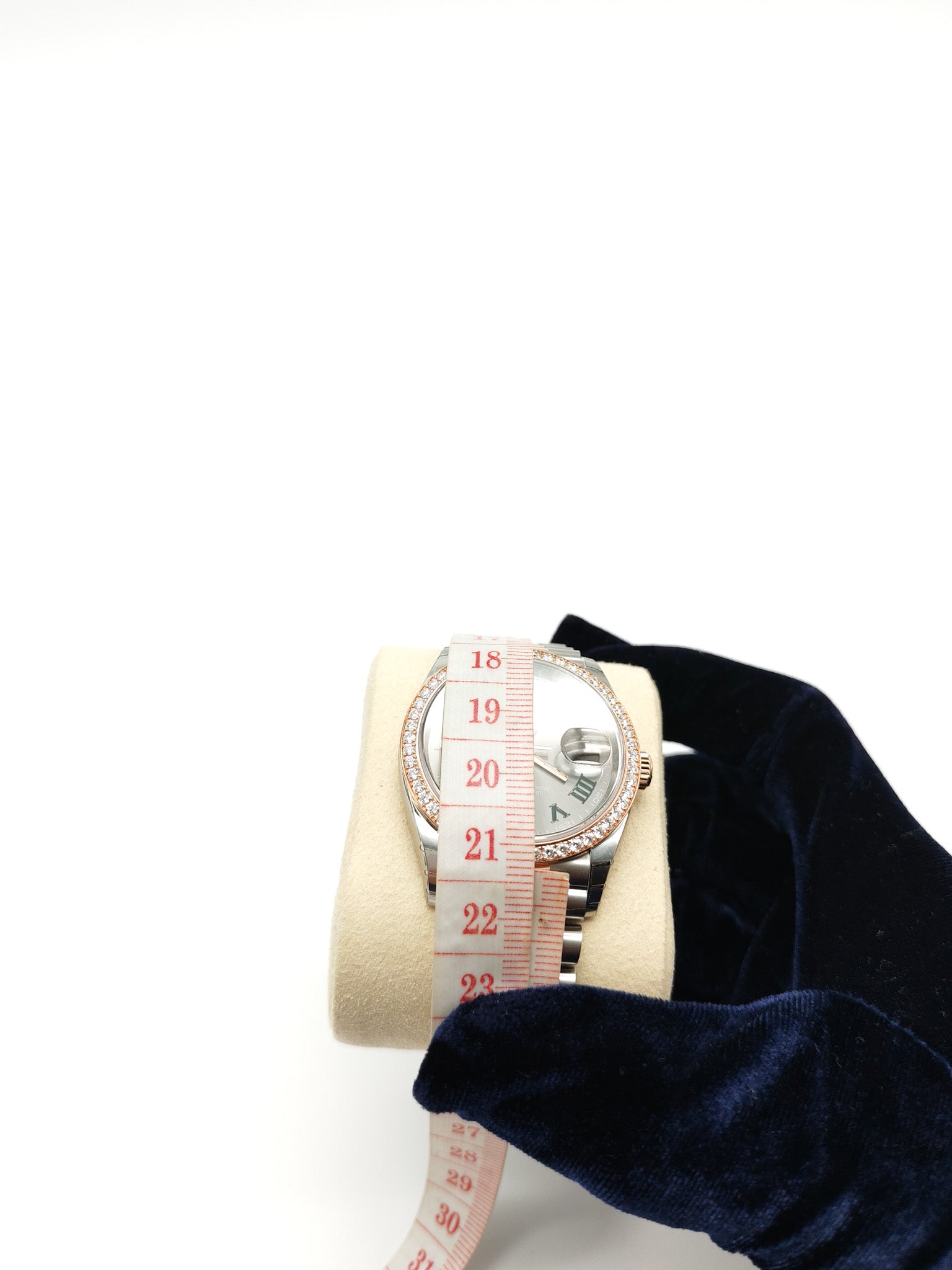 Wimbledon 36mm Oyster Perpetual Datejust Everose gold and Diamond Bezel Jubilee Stainless Steel Strap Year 2025 (Reference Number: 126281RBR) | Purse Maison Luxury Bags Shop