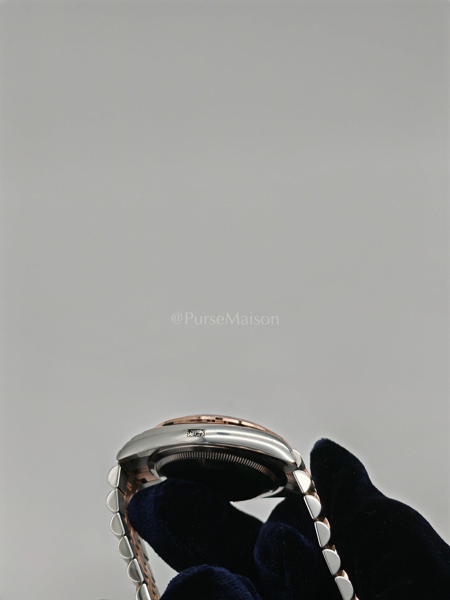 Wimbledon 36mm Oyster Perpetual Datejust Everose gold and Diamond Bezel Jubilee Stainless Steel Strap Year 2025 (Reference Number: 126281RBR) | Purse Maison Luxury Bags Shop