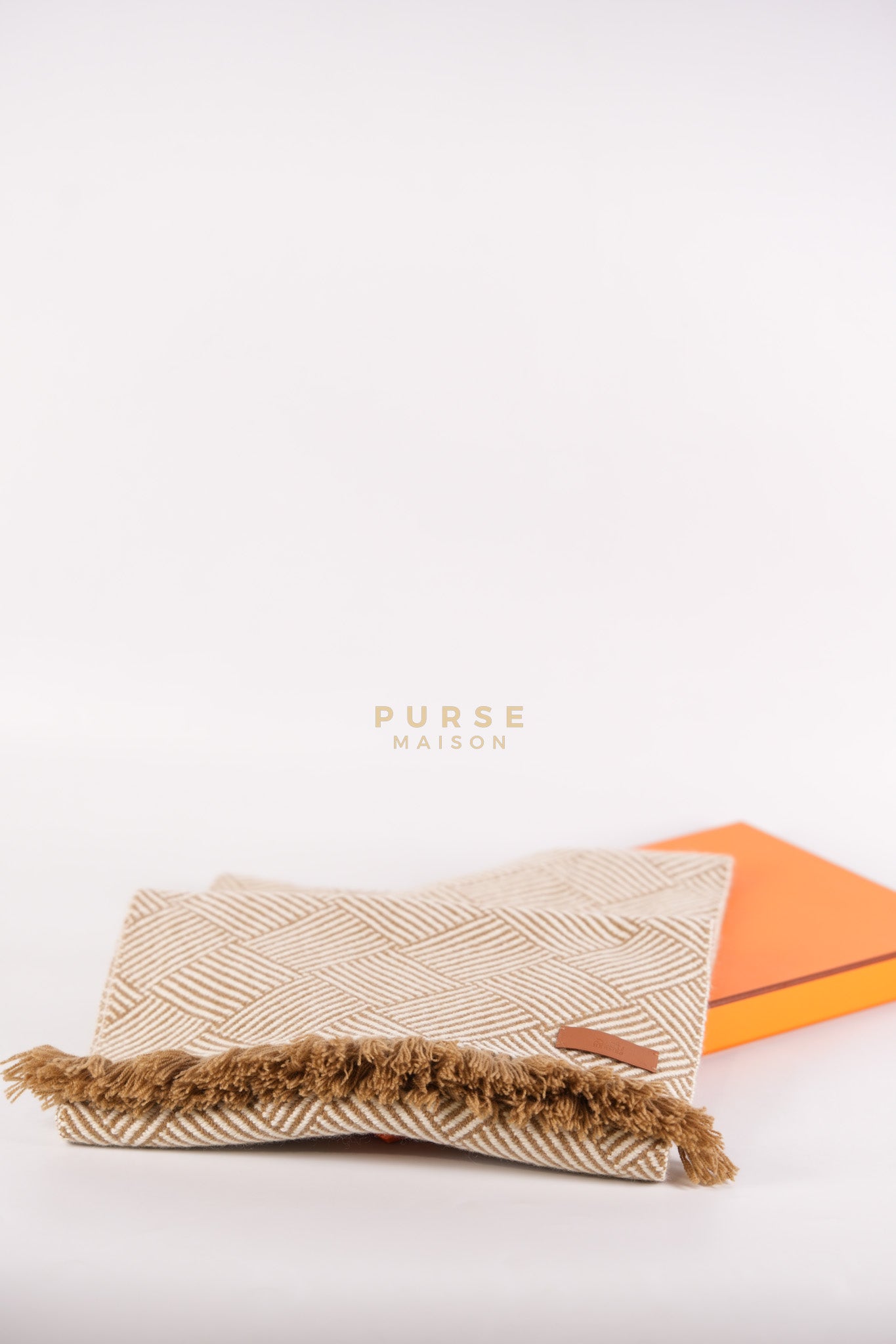 Wool Scarf Beige | Purse Maison Luxury Bags Shop