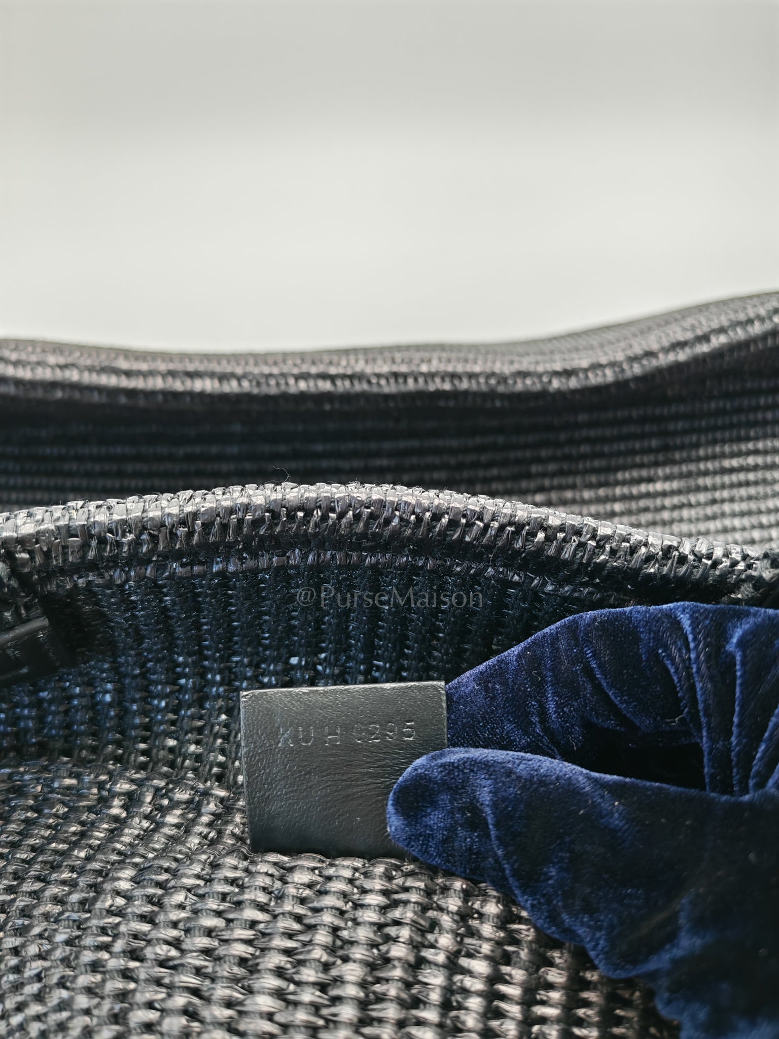 Woven Soft Raffia Medium Black Beach Tote Bag | Purse Maison Luxury Bags Shop