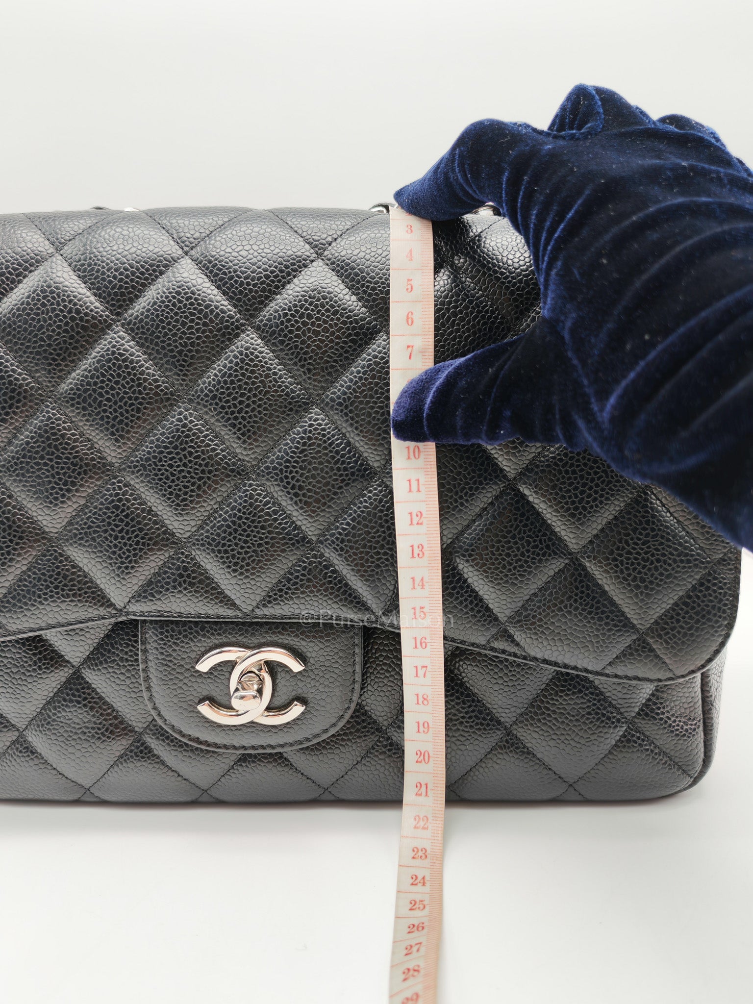 Classic Single Flap Jumbo in Black Caviar Leather Silver Hardware (Series 13)