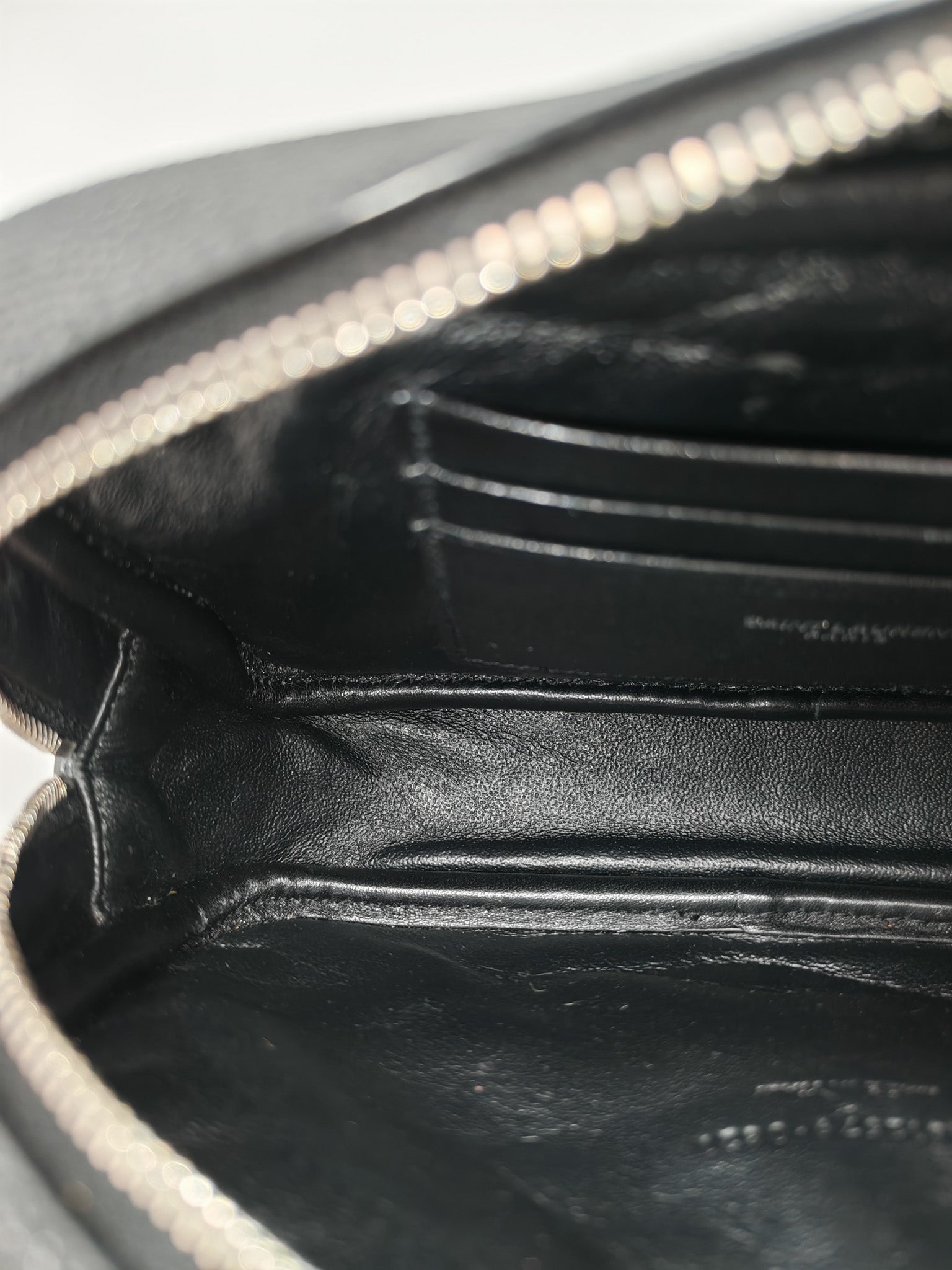 Yves Saint Laurent Lou Camera Bag Mini in Black Chevron Quilted Shiny Calfskin Leather and Silver Hardware