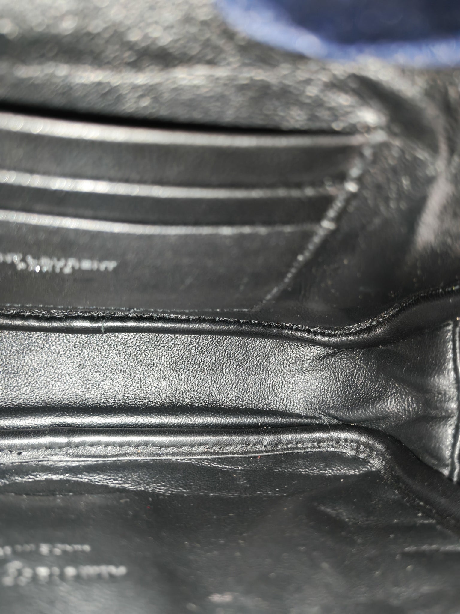 Yves Saint Laurent Lou Camera Bag Mini in Black Chevron Quilted Shiny Calfskin Leather and Silver Hardware