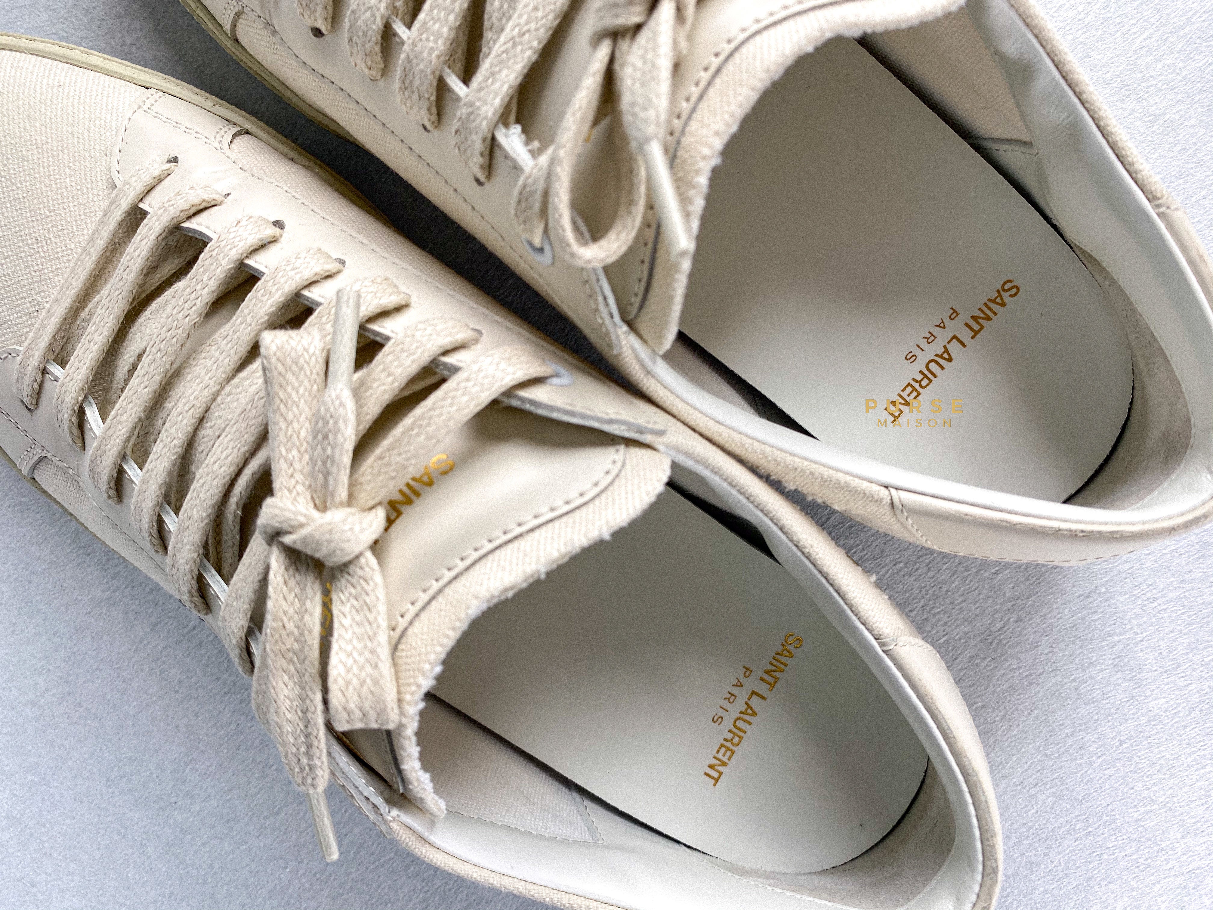 YSL Court Classic Signature Logo Canvas for Men Size 41 (27cm) | Purse Maison Luxury Bags Shop