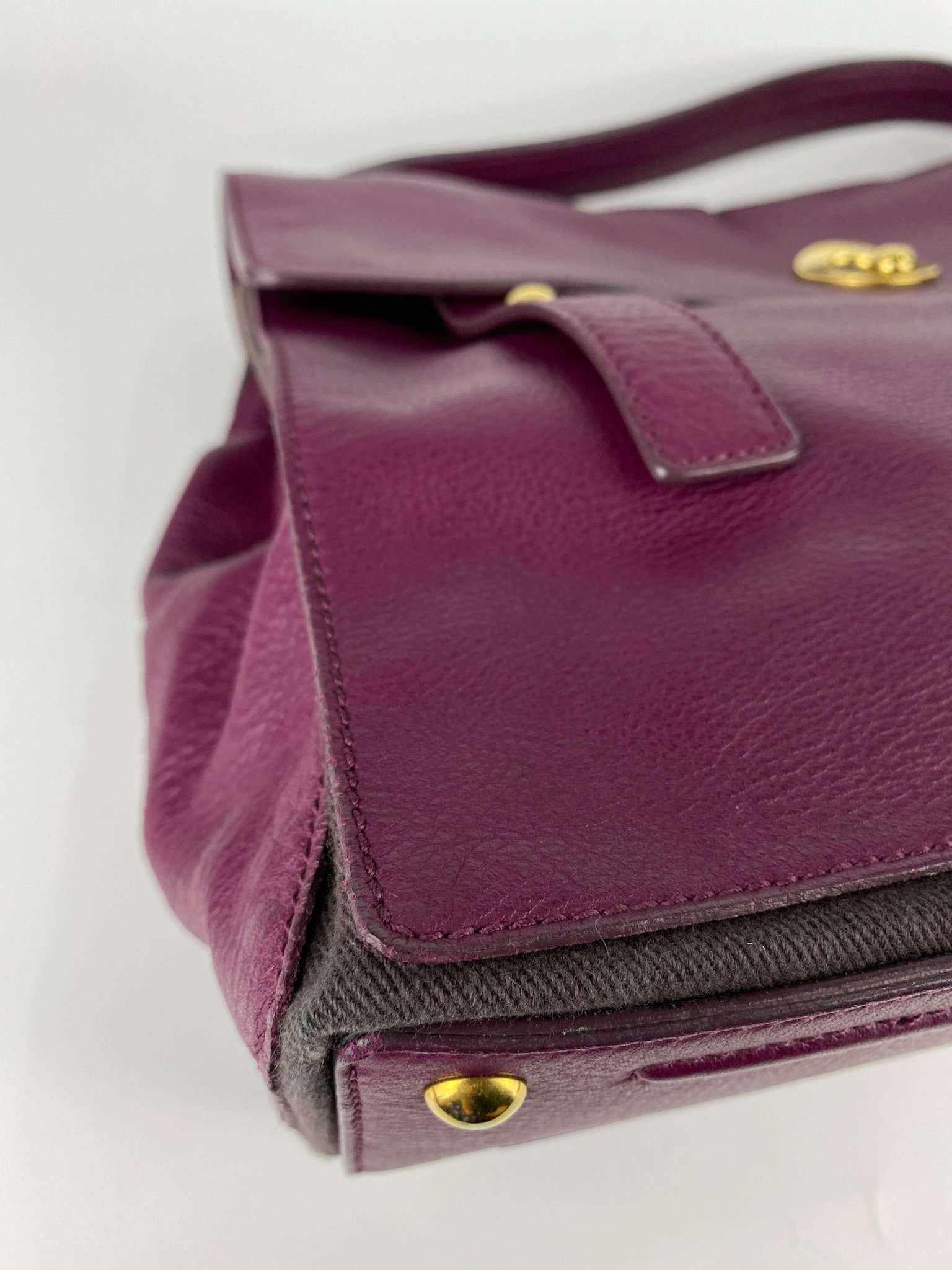 YSL sac muse two purple gold hardware