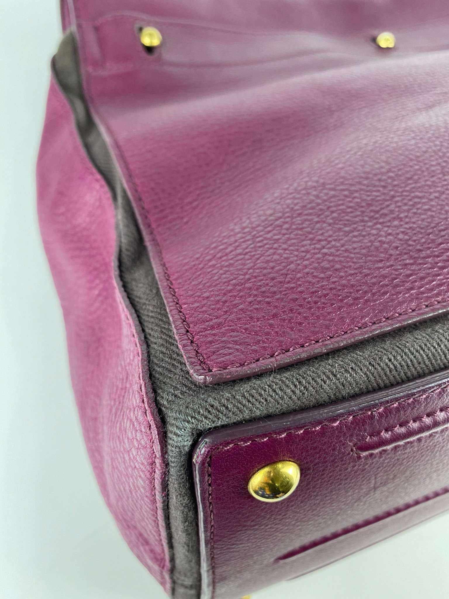 YSL sac muse two purple gold hardware