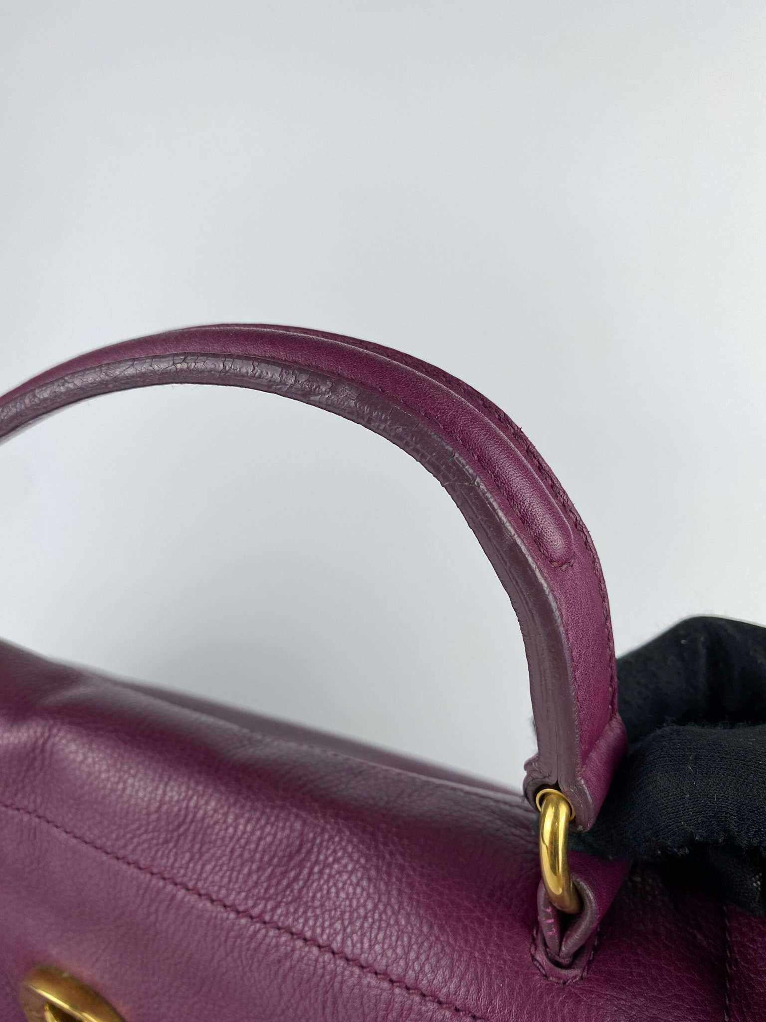 YSL sac muse two purple gold hardware