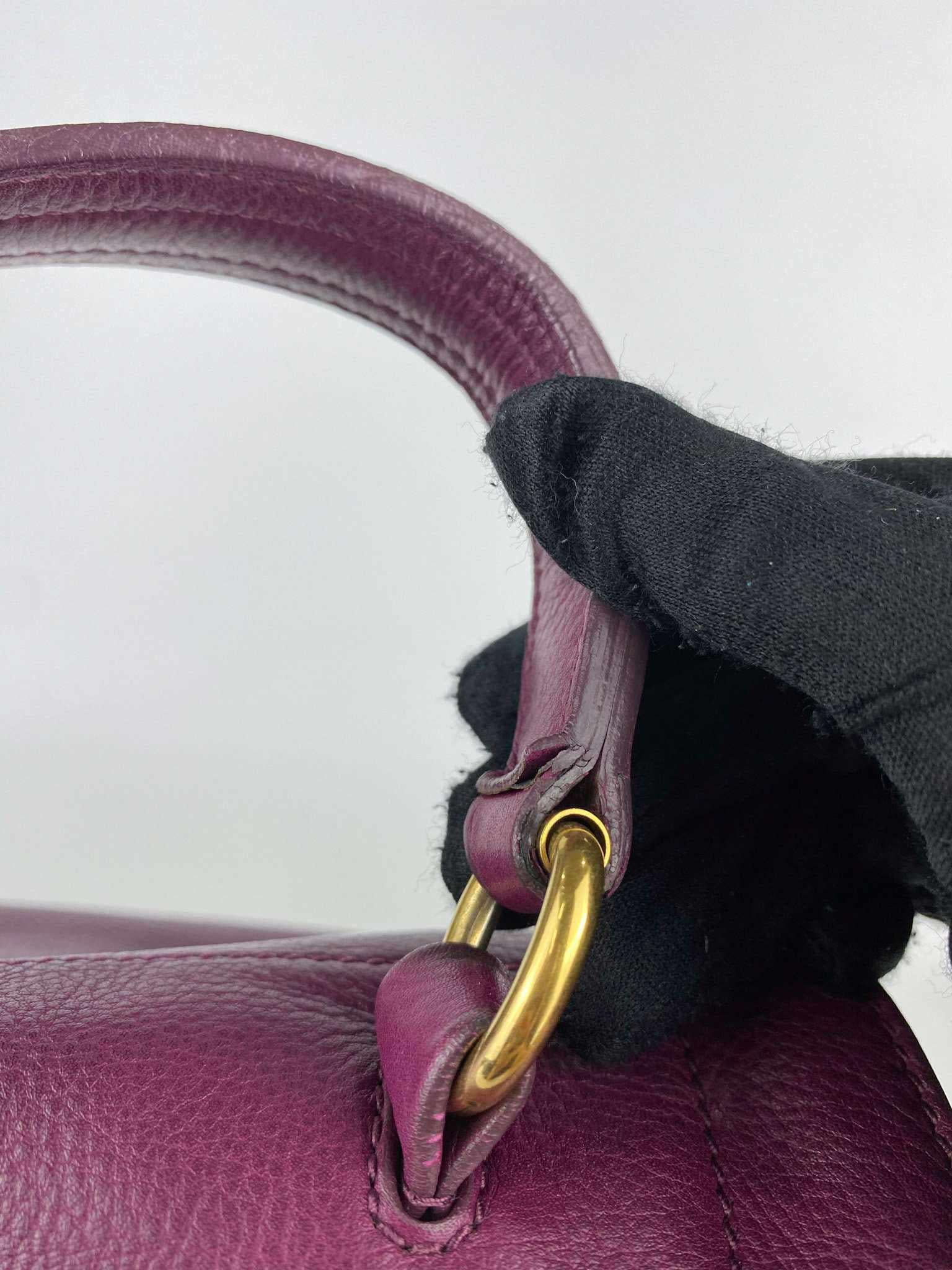 YSL sac muse two purple gold hardware
