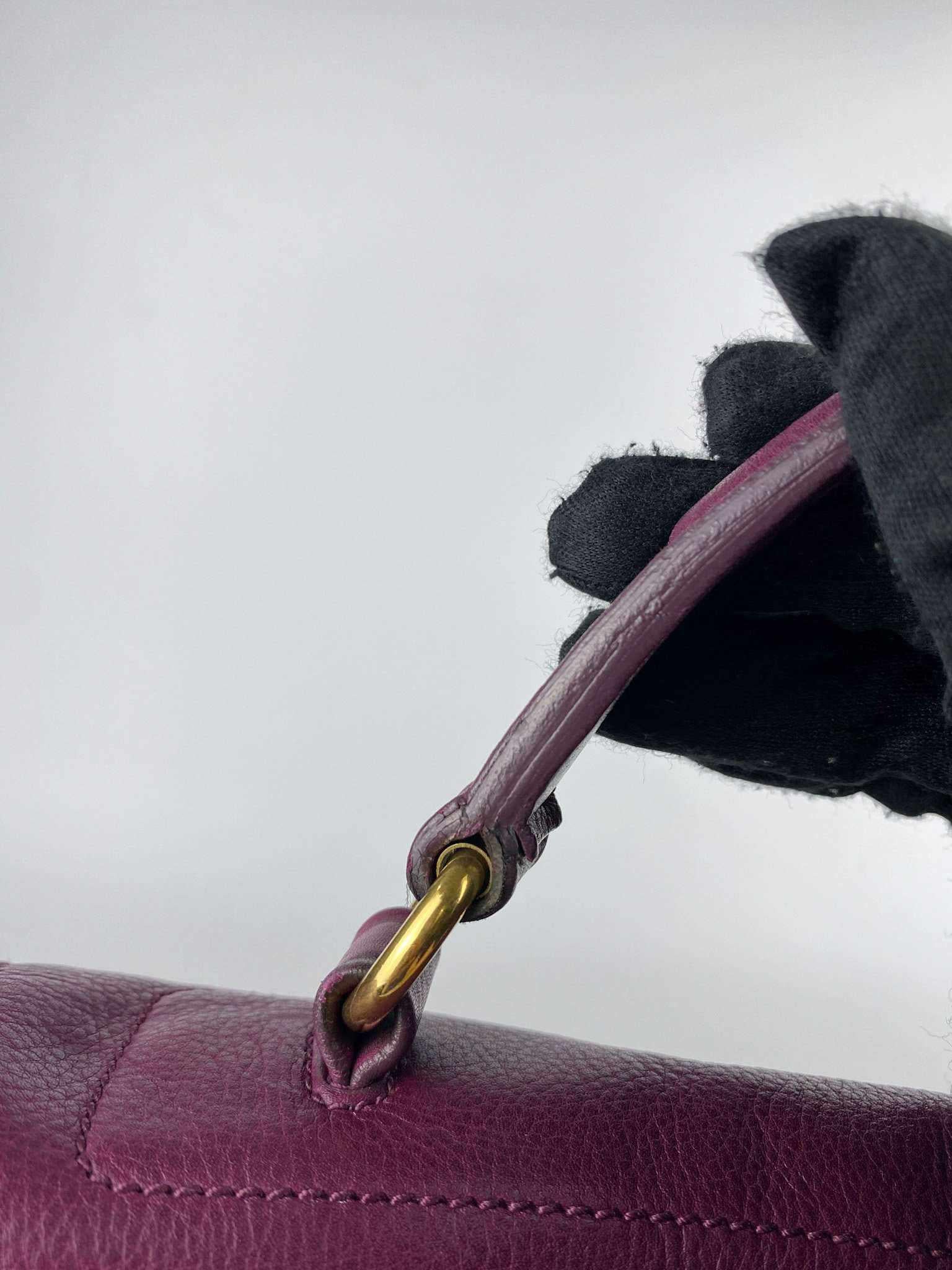 YSL sac muse two purple gold hardware