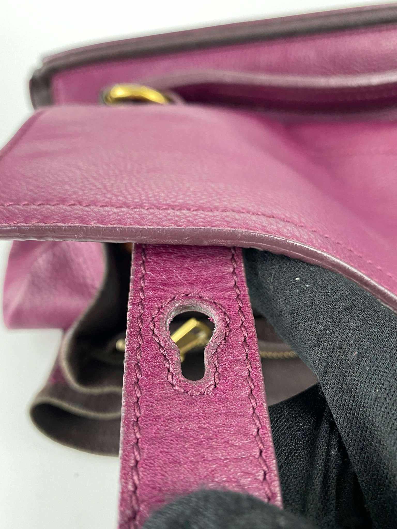 YSL sac muse two purple gold hardware