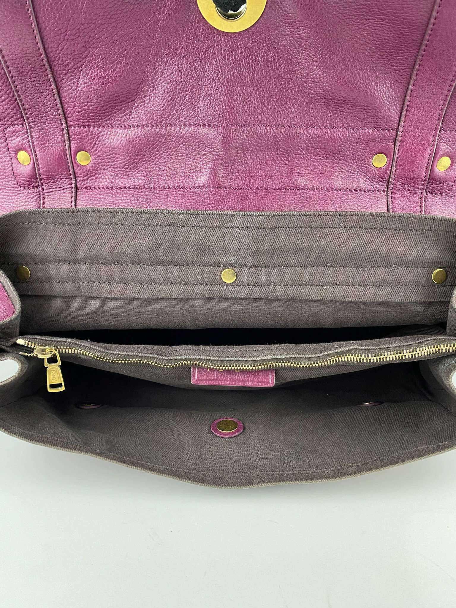 YSL sac muse two purple gold hardware