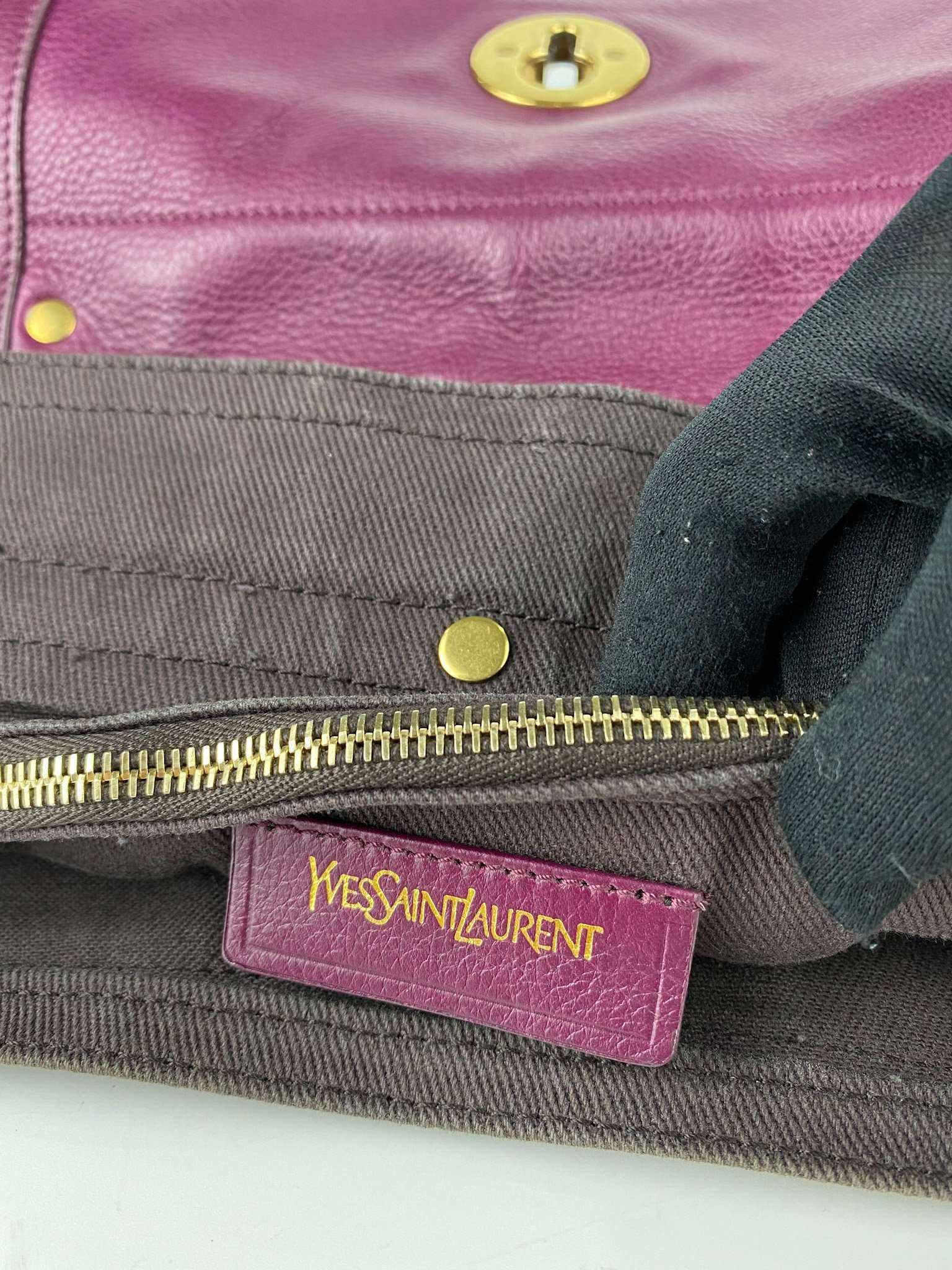 YSL sac muse two purple gold hardware
