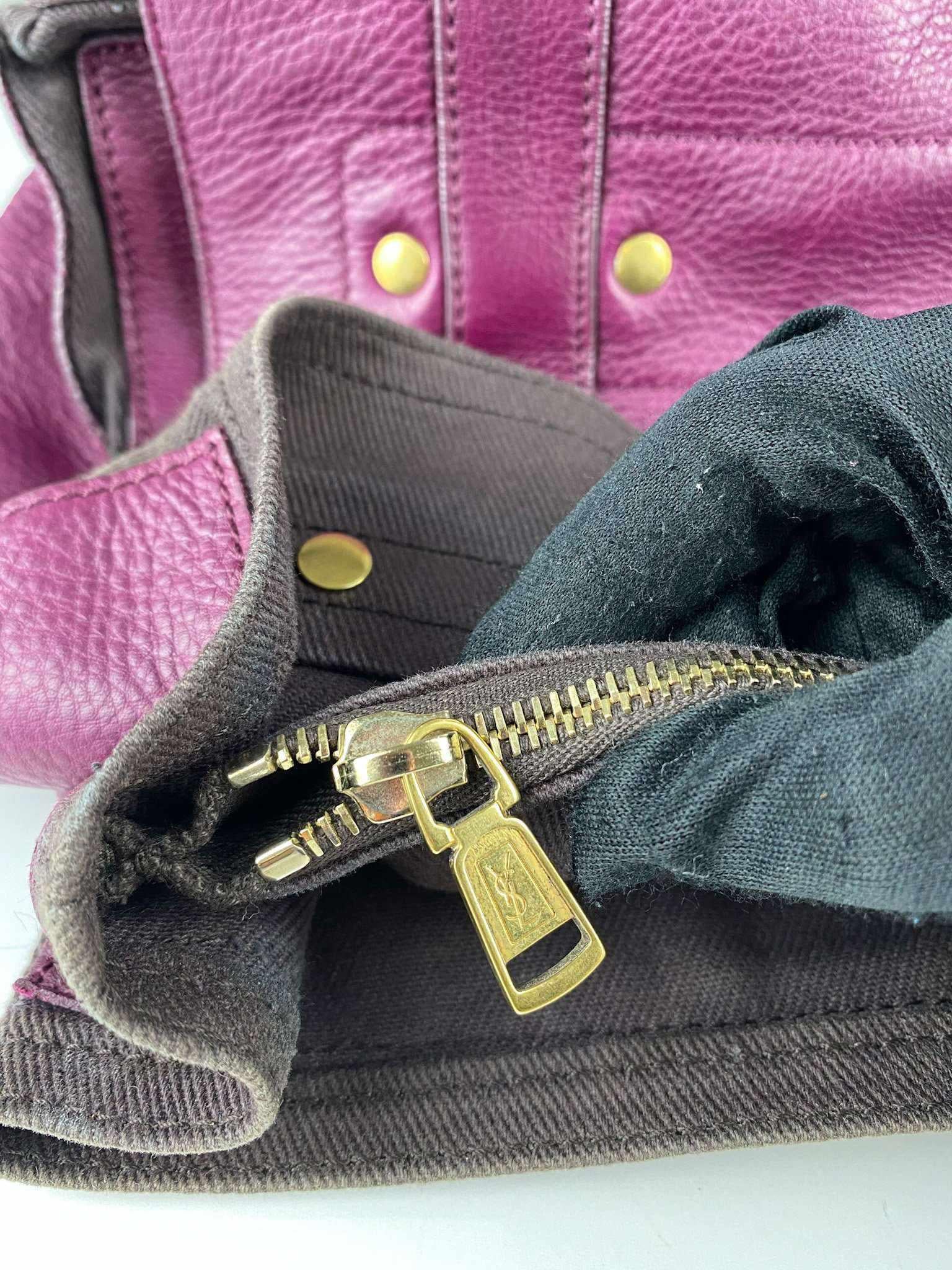 YSL sac muse two purple gold hardware