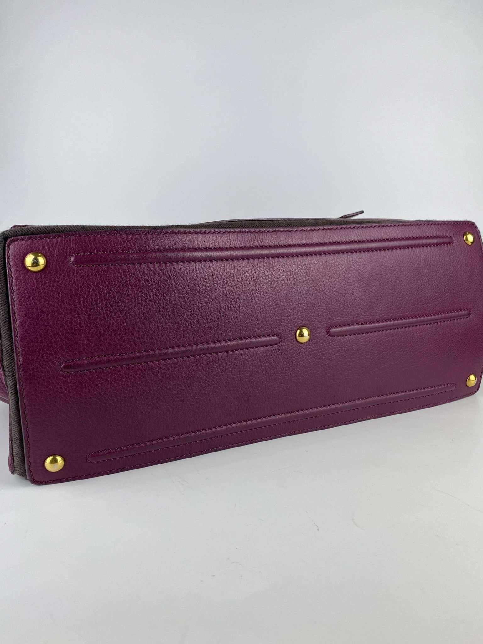 YSL sac muse two purple gold hardware