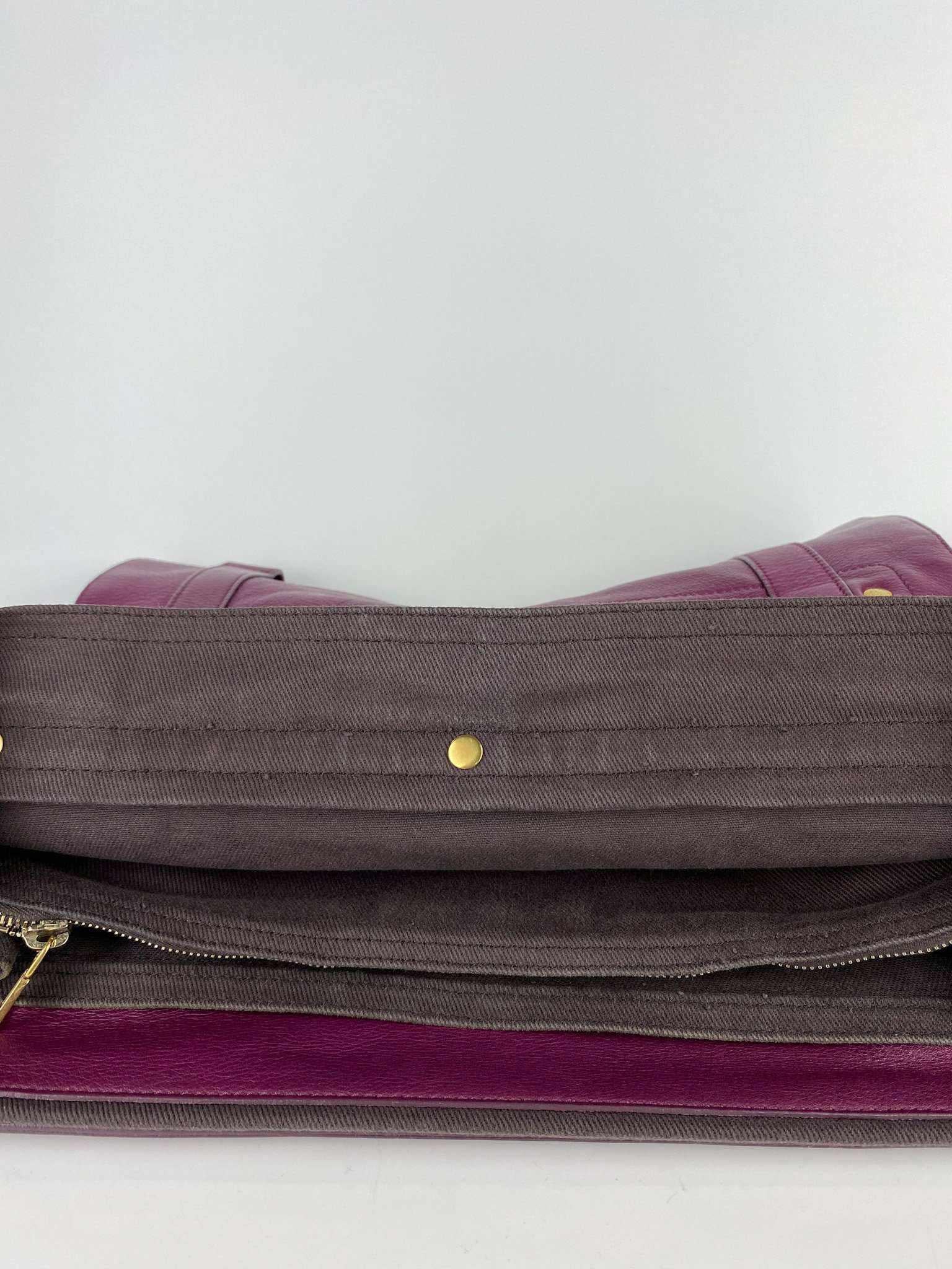 YSL sac muse two purple gold hardware