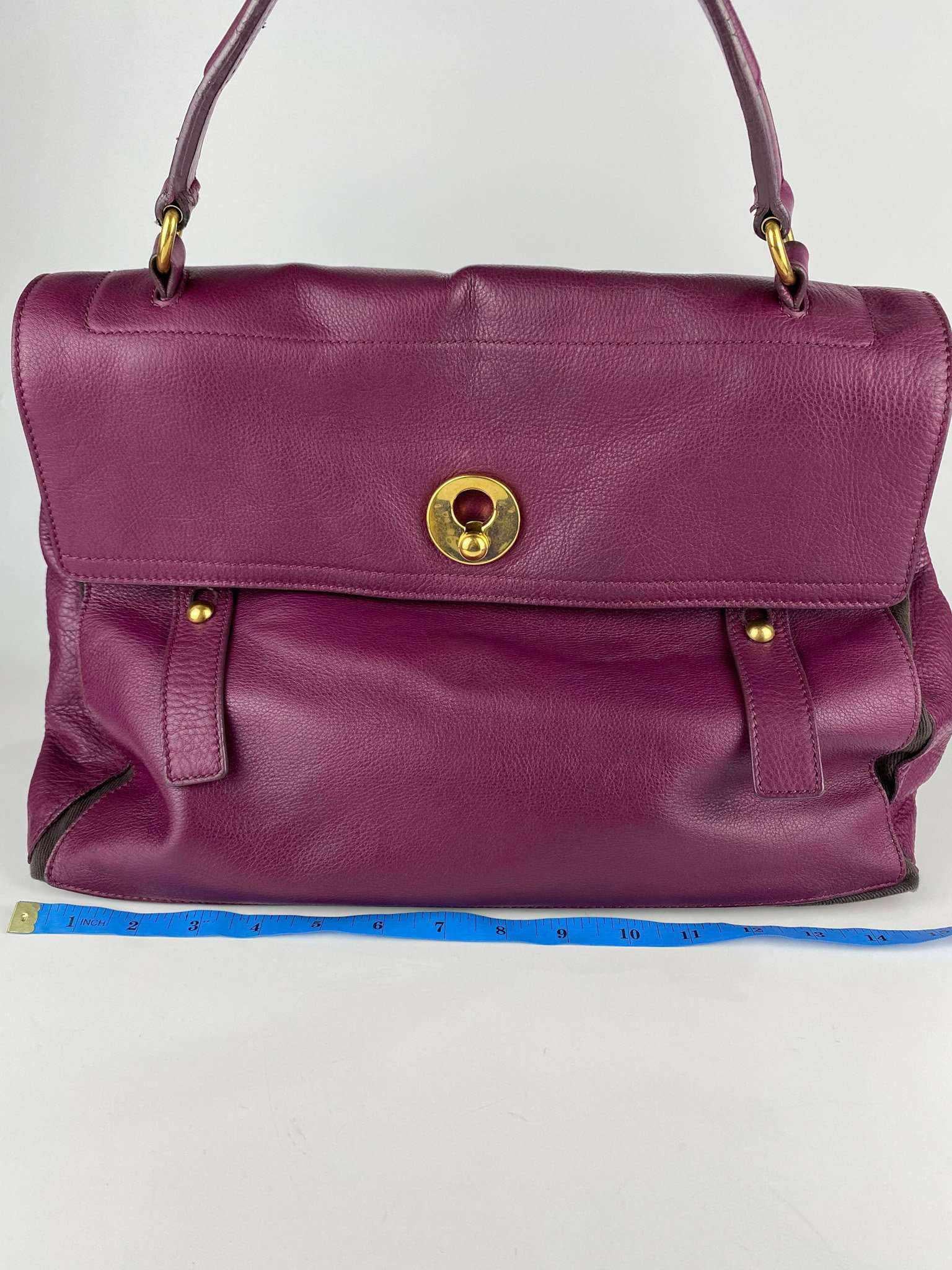 YSL sac muse two purple gold hardware