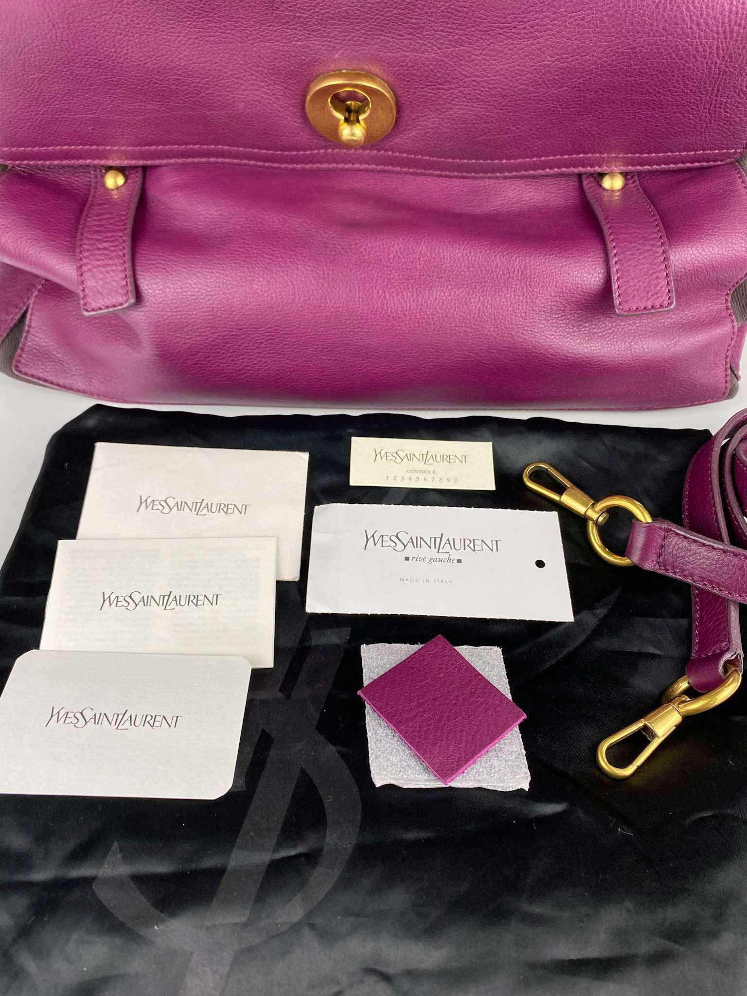 YSL sac muse two purple gold hardware
