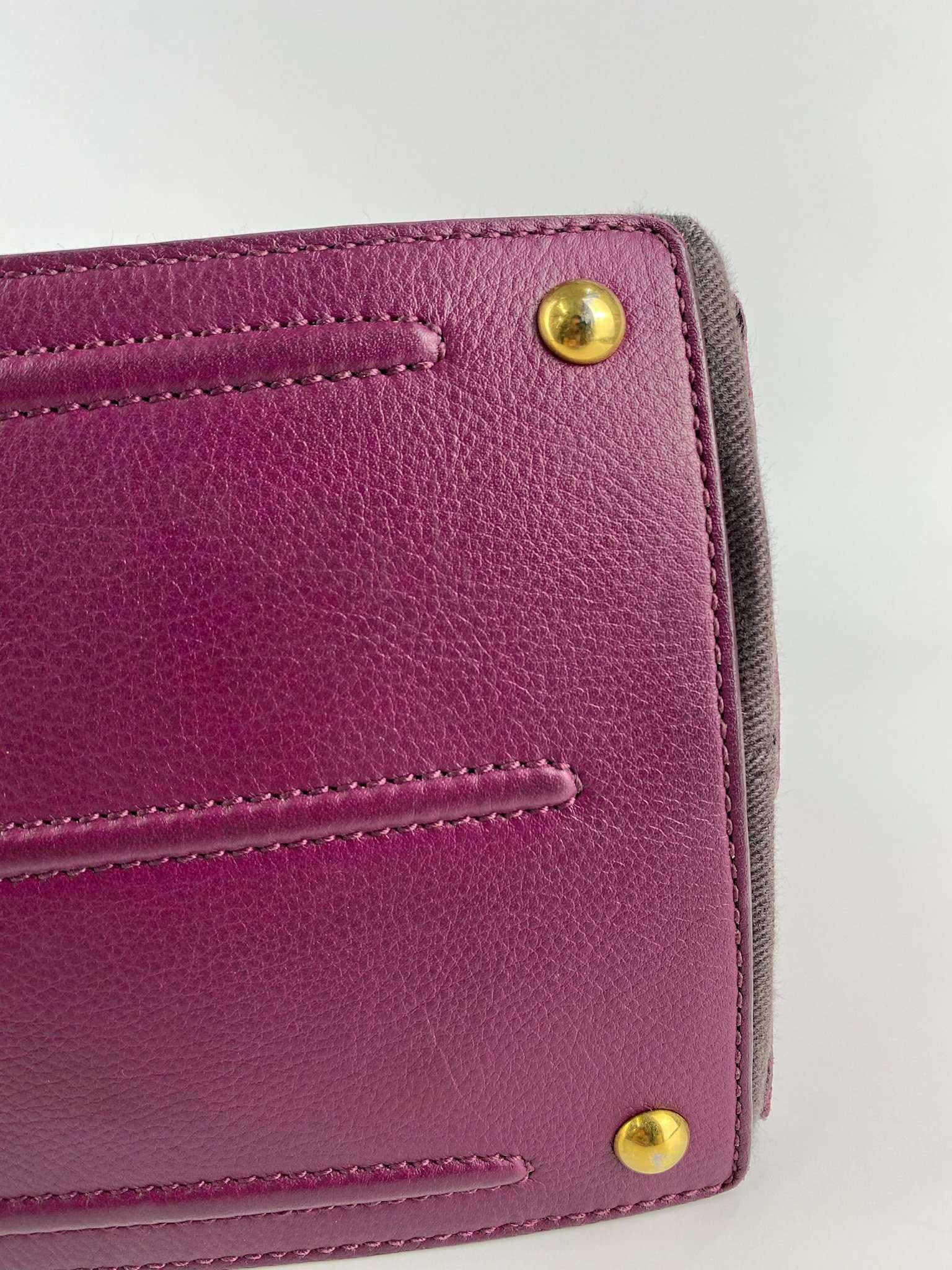 YSL sac muse two purple gold hardware