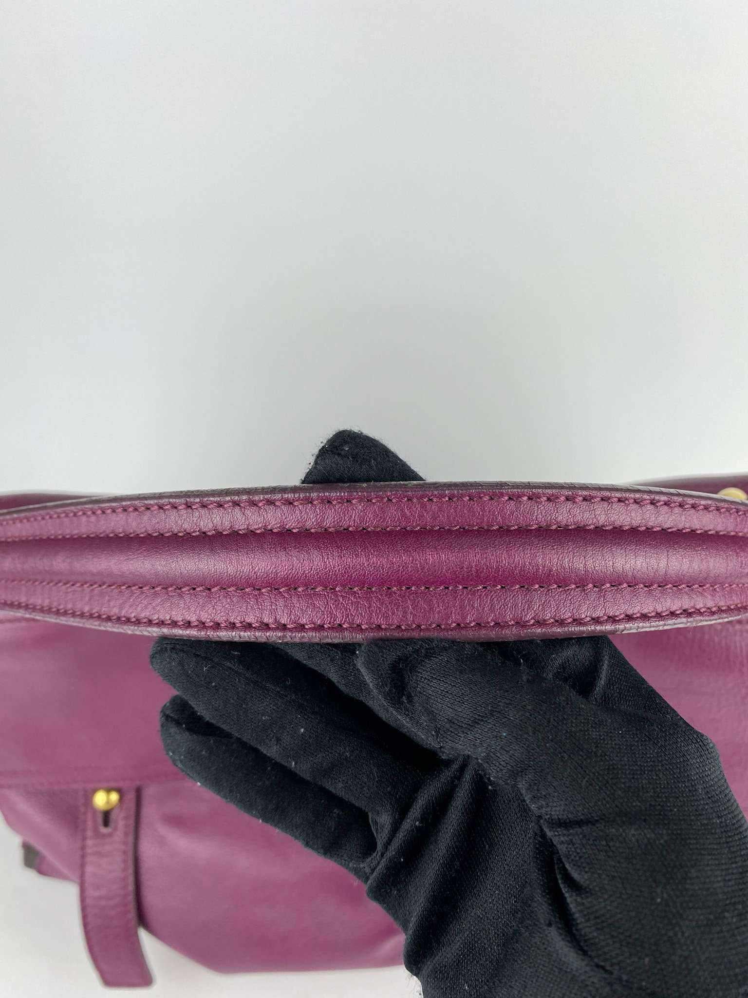 YSL sac muse two purple gold hardware