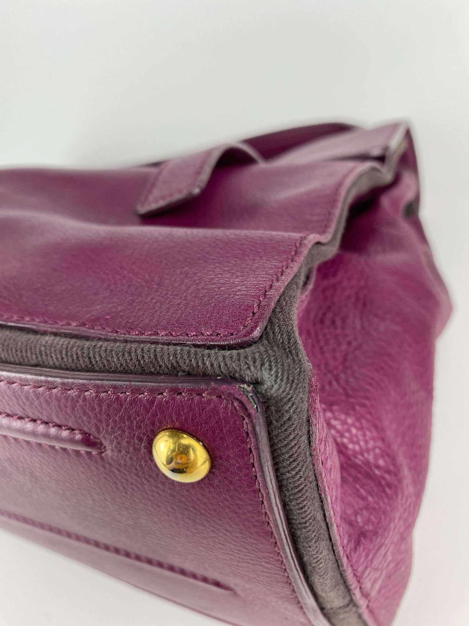 YSL sac muse two purple gold hardware