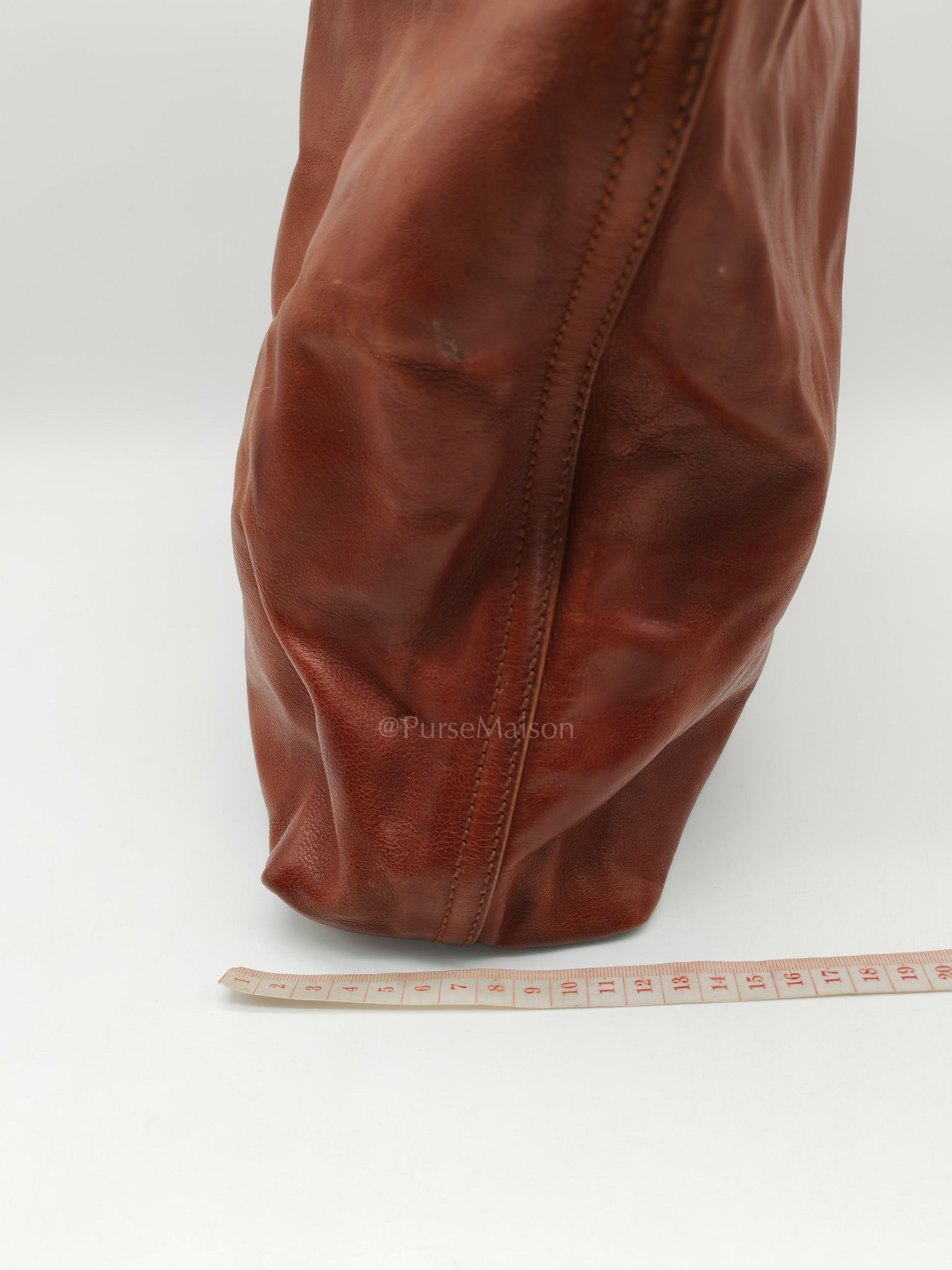 Yves Saint Laurent Rive Gauche in Brown Cowhide Leather Tote Bag