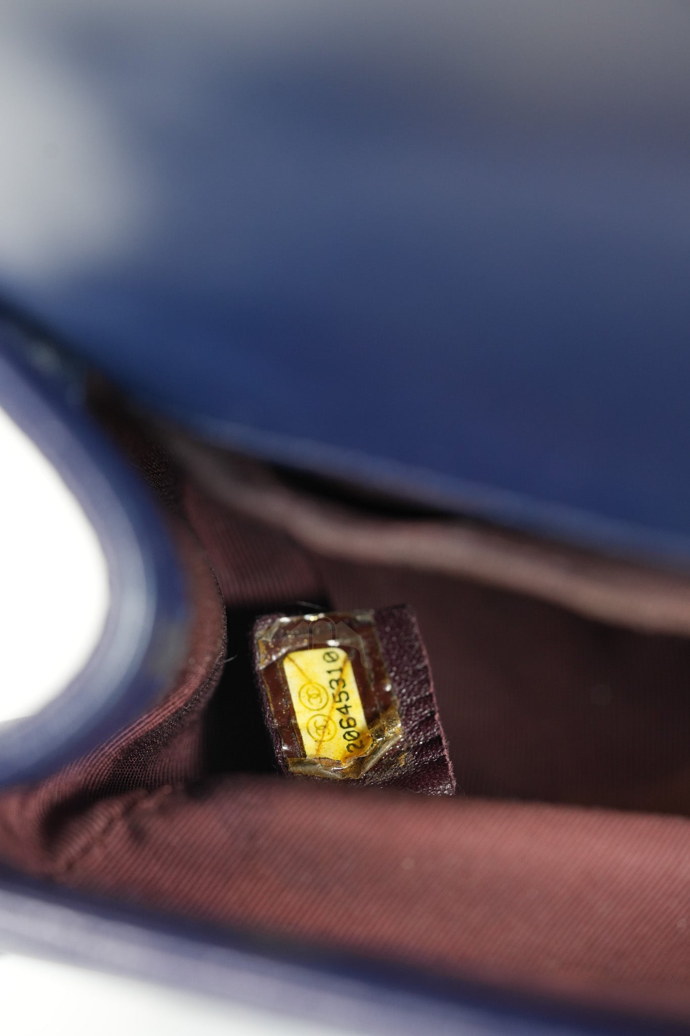 Boy Old Medium in Dark Blue Chevron Lambskin Leather Ruthenium Hardware (Series 20)