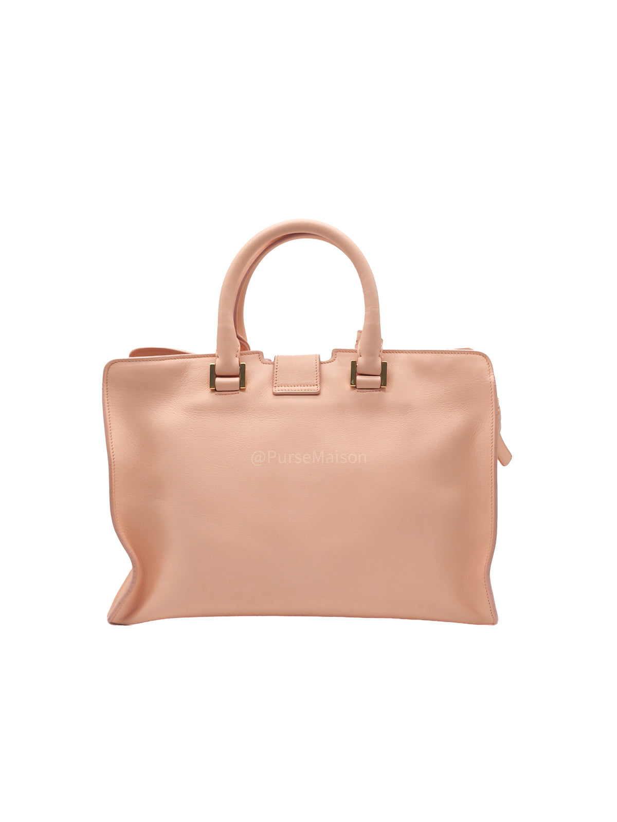 Yves Saint Laurent Cabas Chyc 2way Tote Bag in Peach Calfskin Leather and Gold Hardware | Purse Maison Luxury Bags Shop