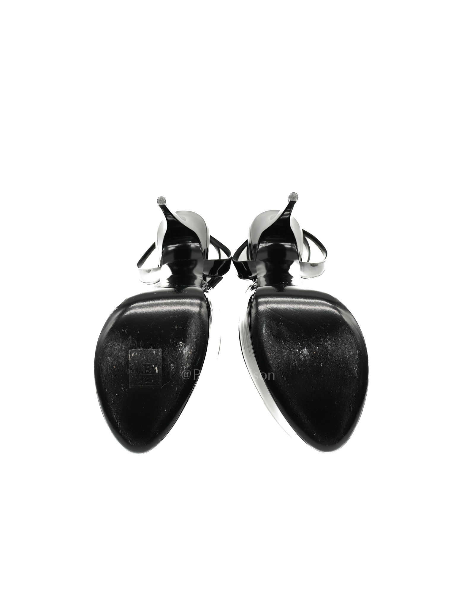 Kika Platform Sandals in Black Patent Leather Size 37EU (24cm) | Purse Maison Luxury Bags Shop